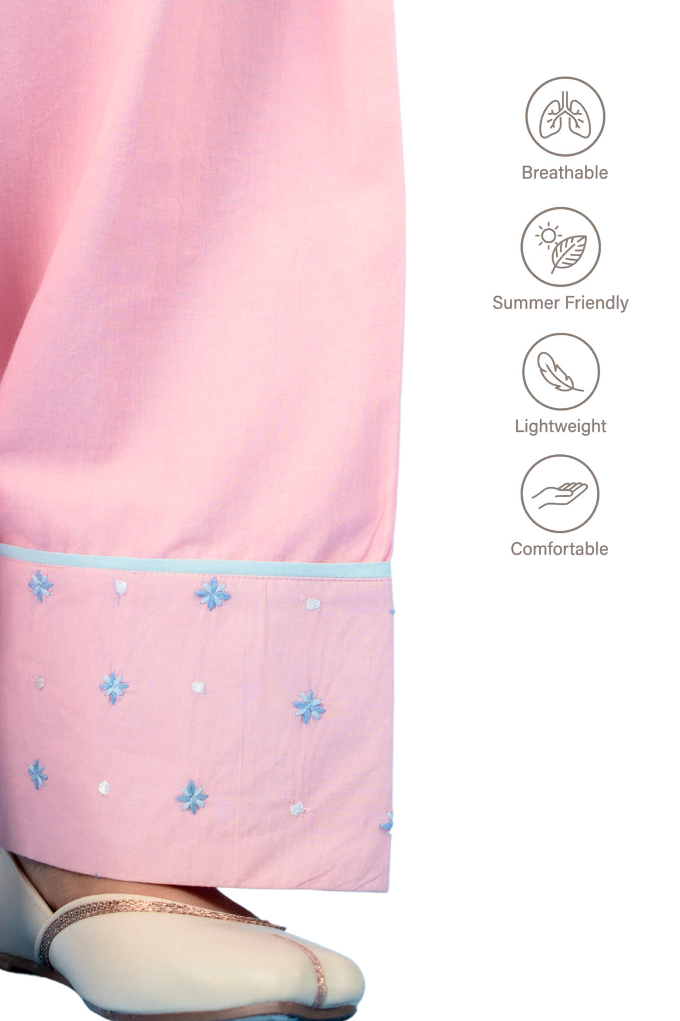 BABY PINK CHERRY FARSI SALWAR SET OF 3
