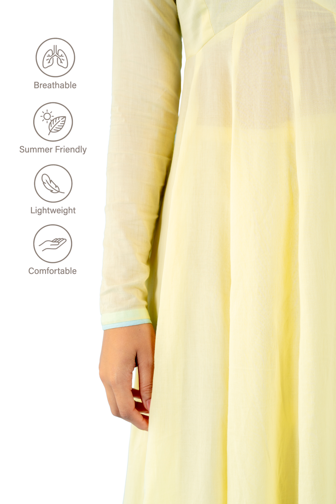 BUTTER YELLOW MANGO ANARKALI SET OF 3