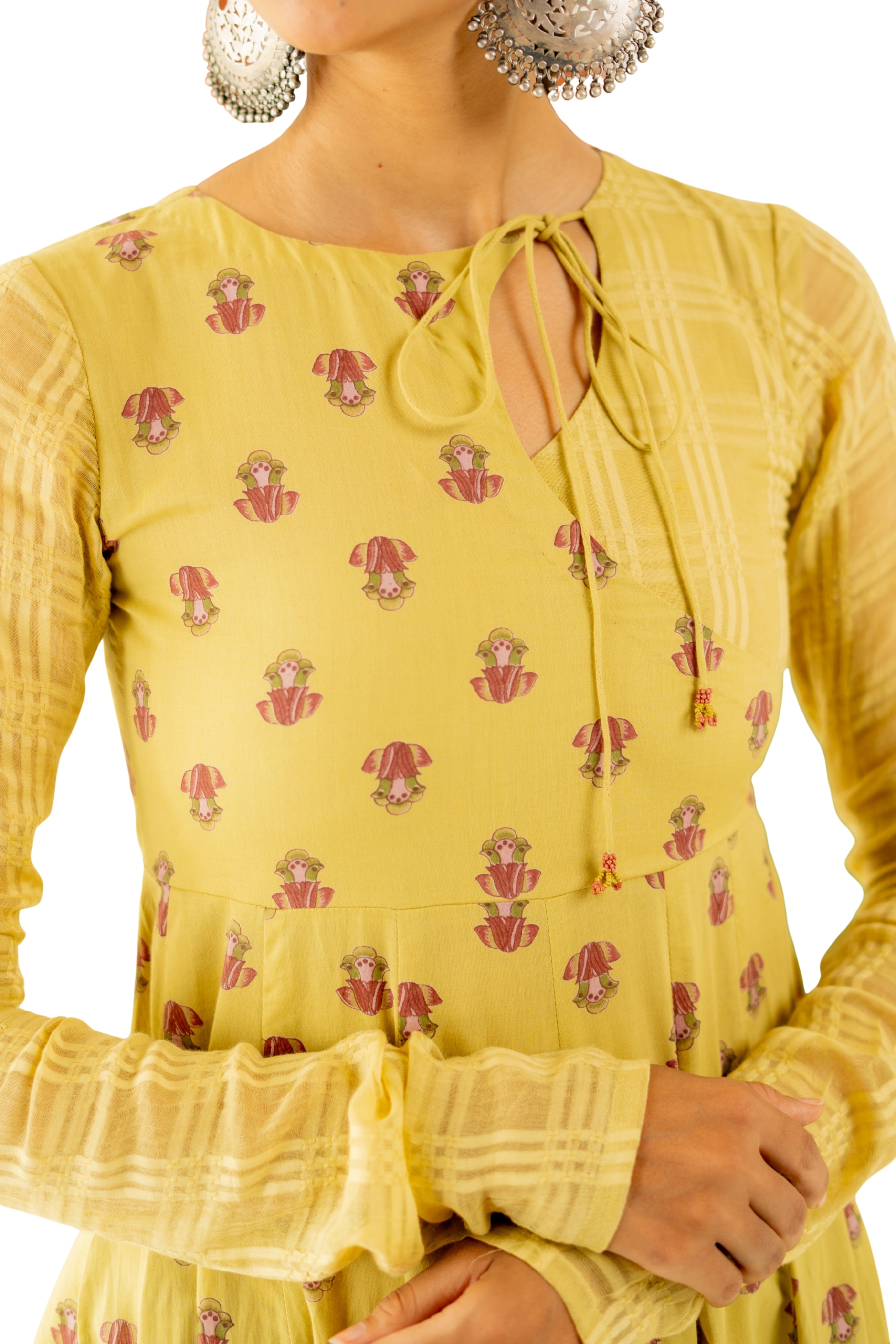 WARM OLIVE MRIDUL ANARKALI SET OF 3 - RTS
