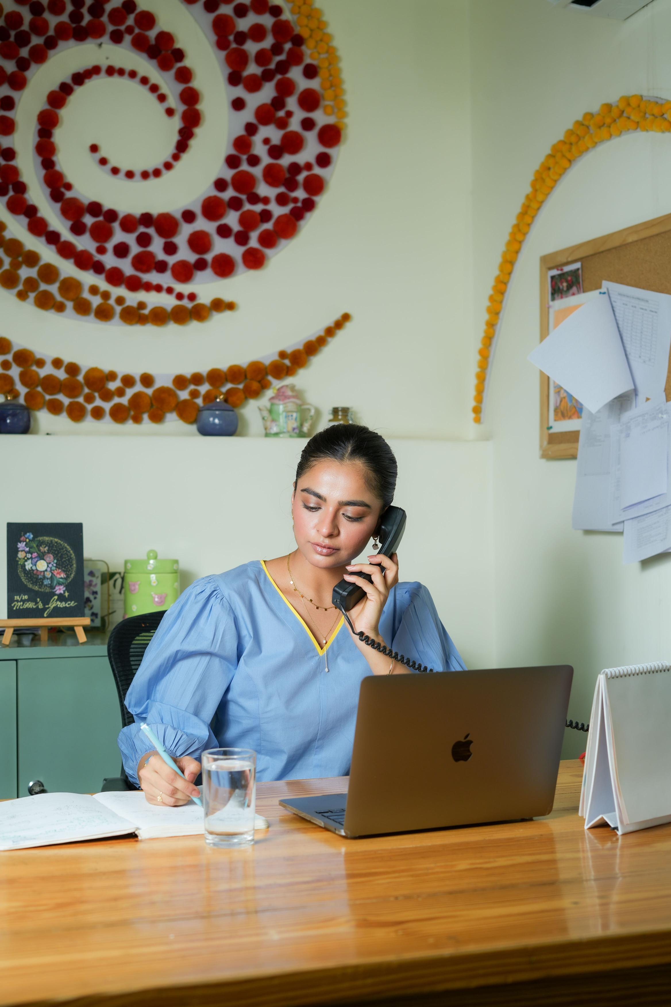 BUBBLEGUM POWDER BLUE POPLIN PUFF SLEEVES MIDI DRESS