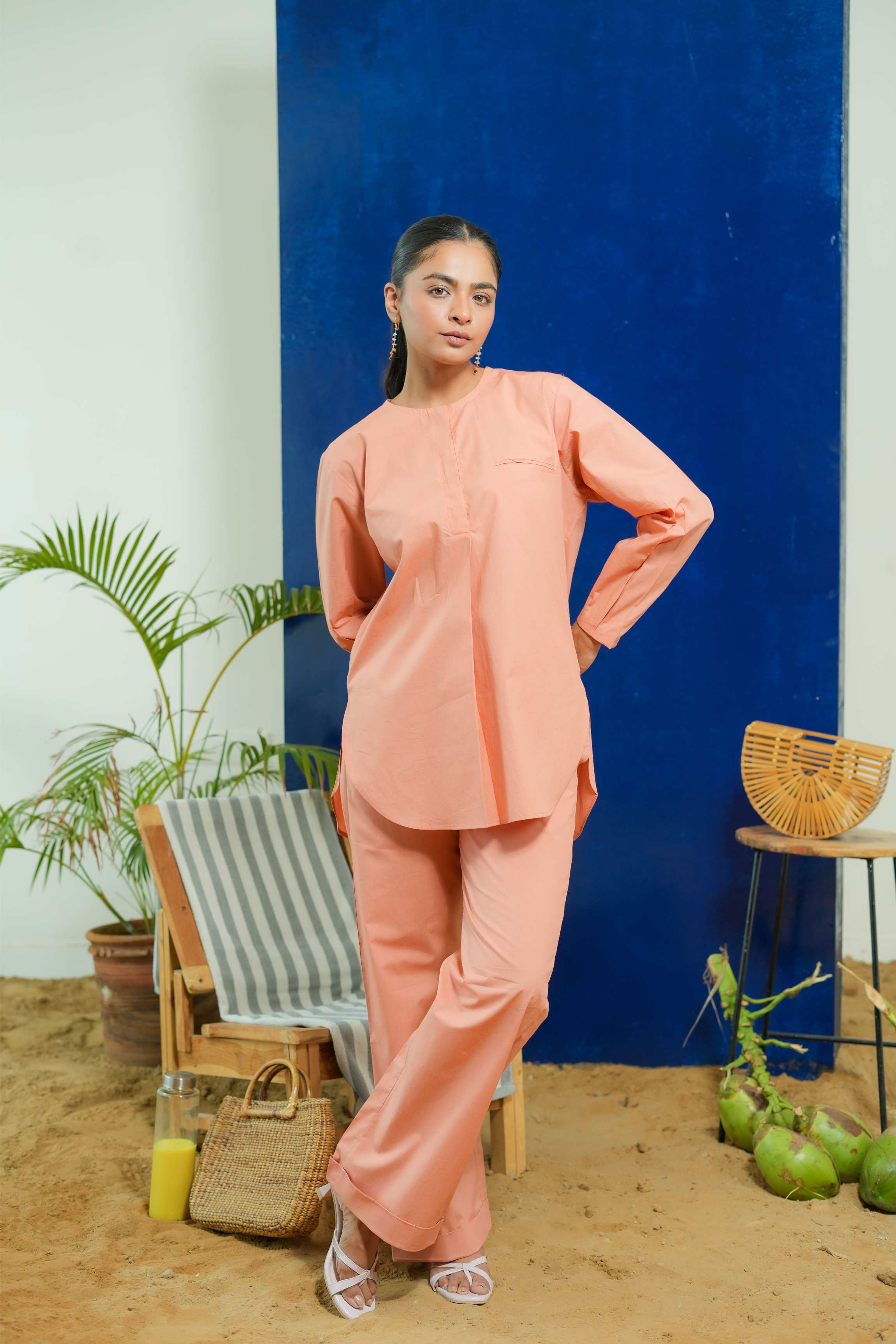 SALMON ELEGANT CO-ORD SET