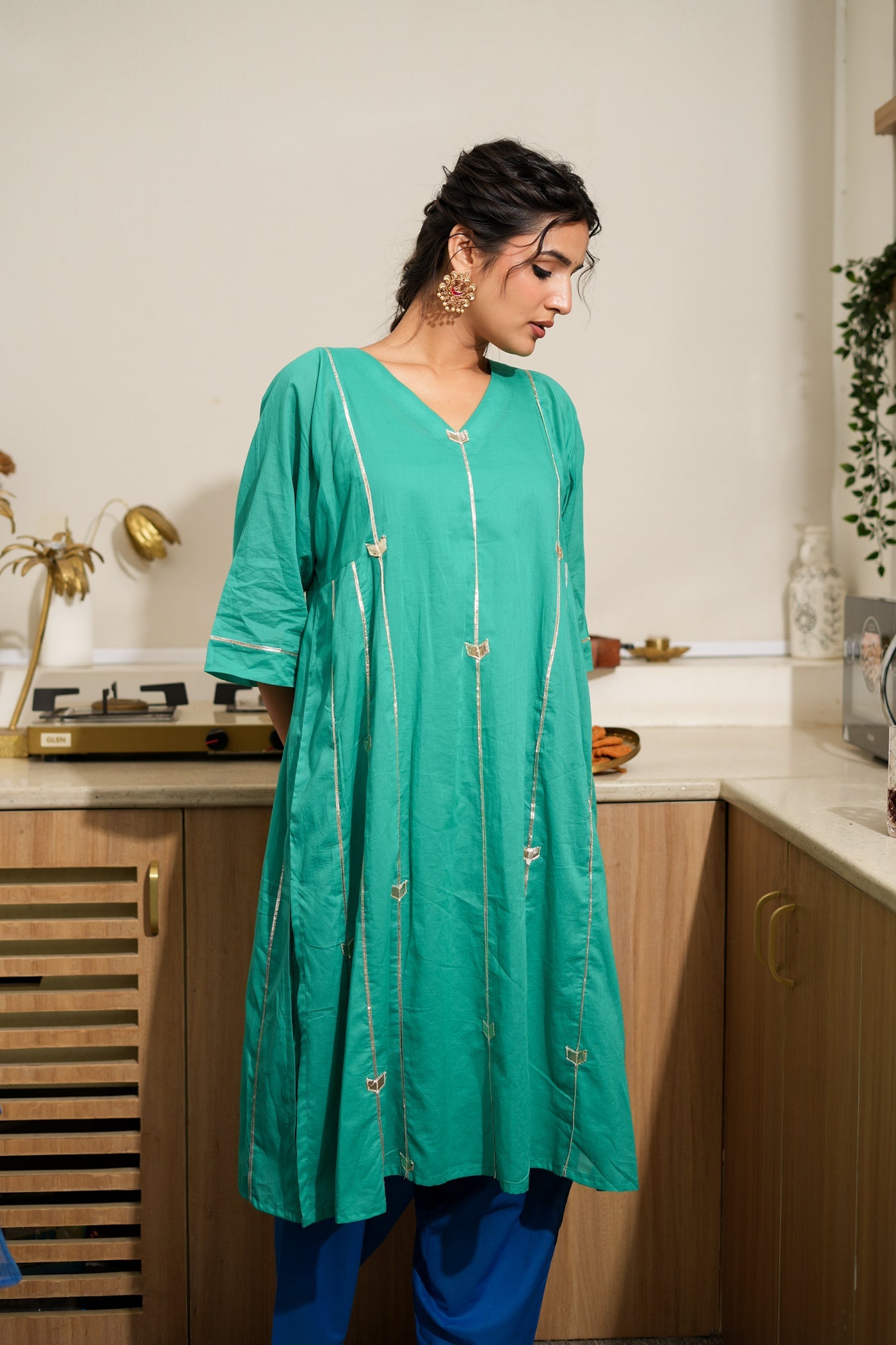 TEAL GULNAAR KURTA SET OF 4