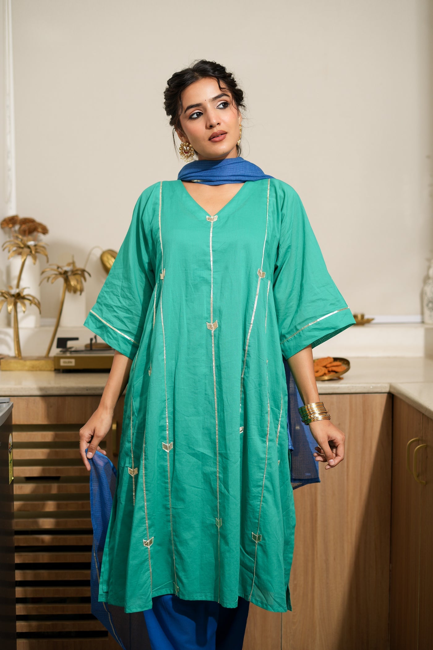 TEAL GULNAAR KURTA SET OF 4