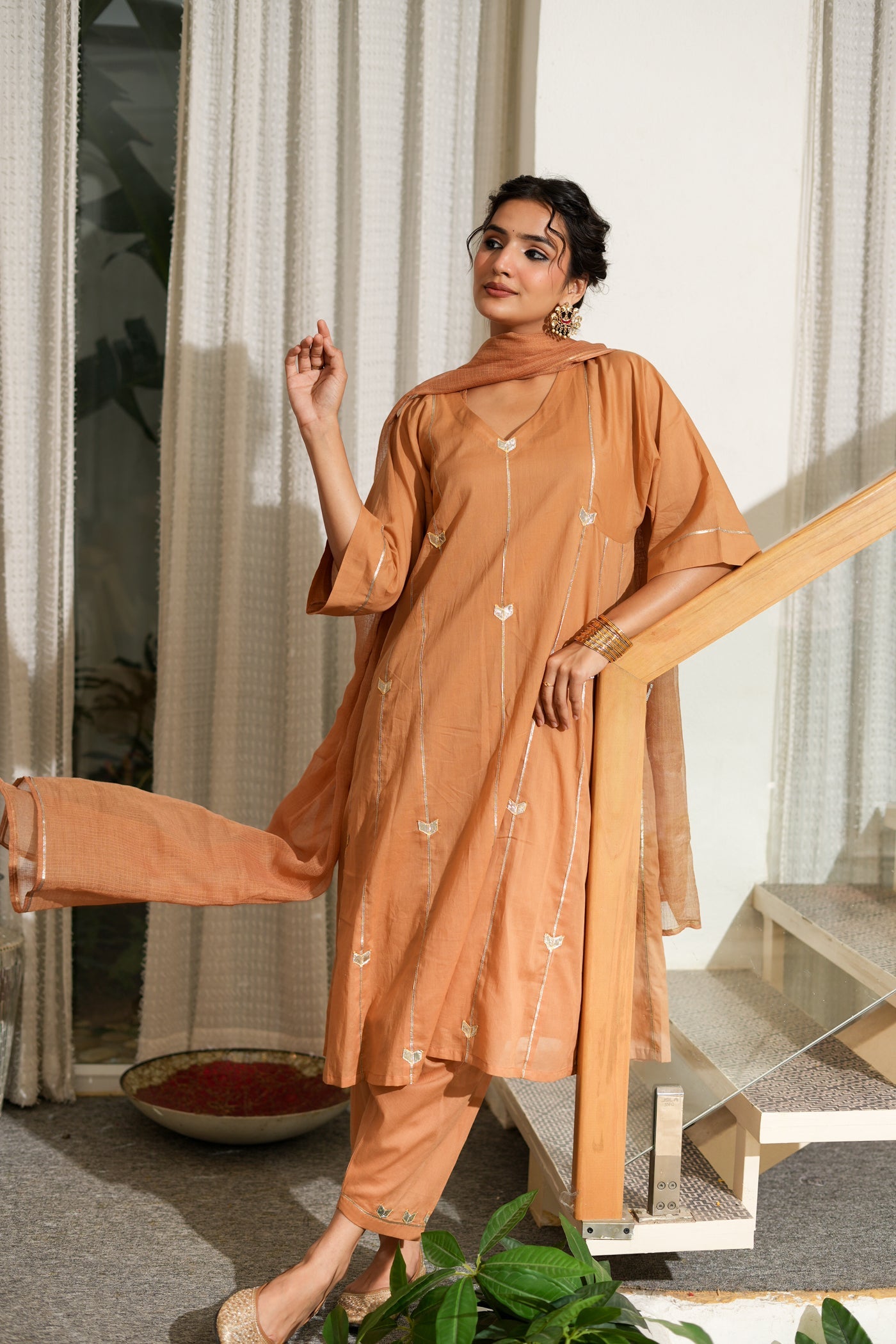MOCHA GULNAAR KURTA SET OF 4
