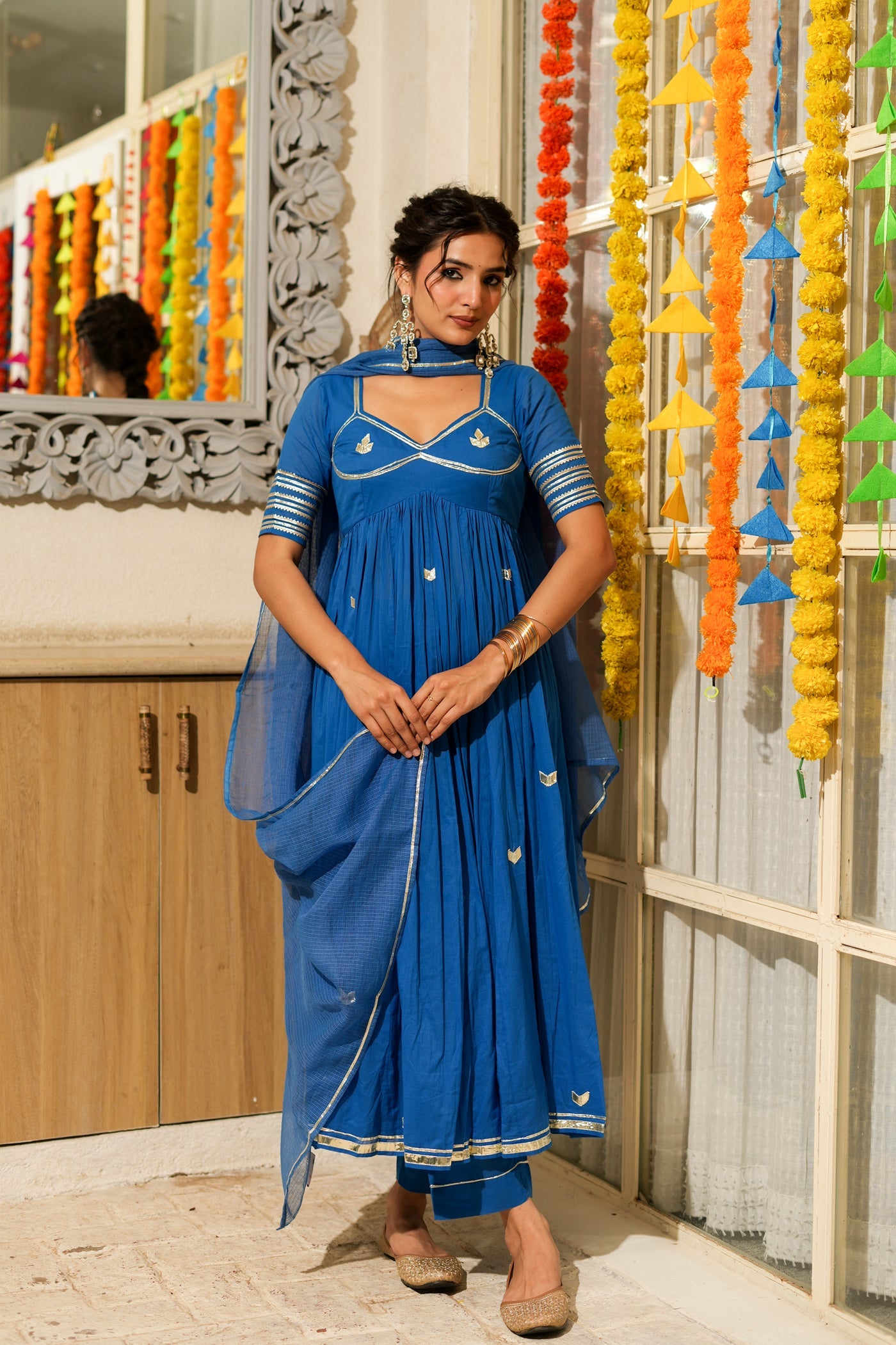 BLUE AANGI ANARKALI SET OF 3