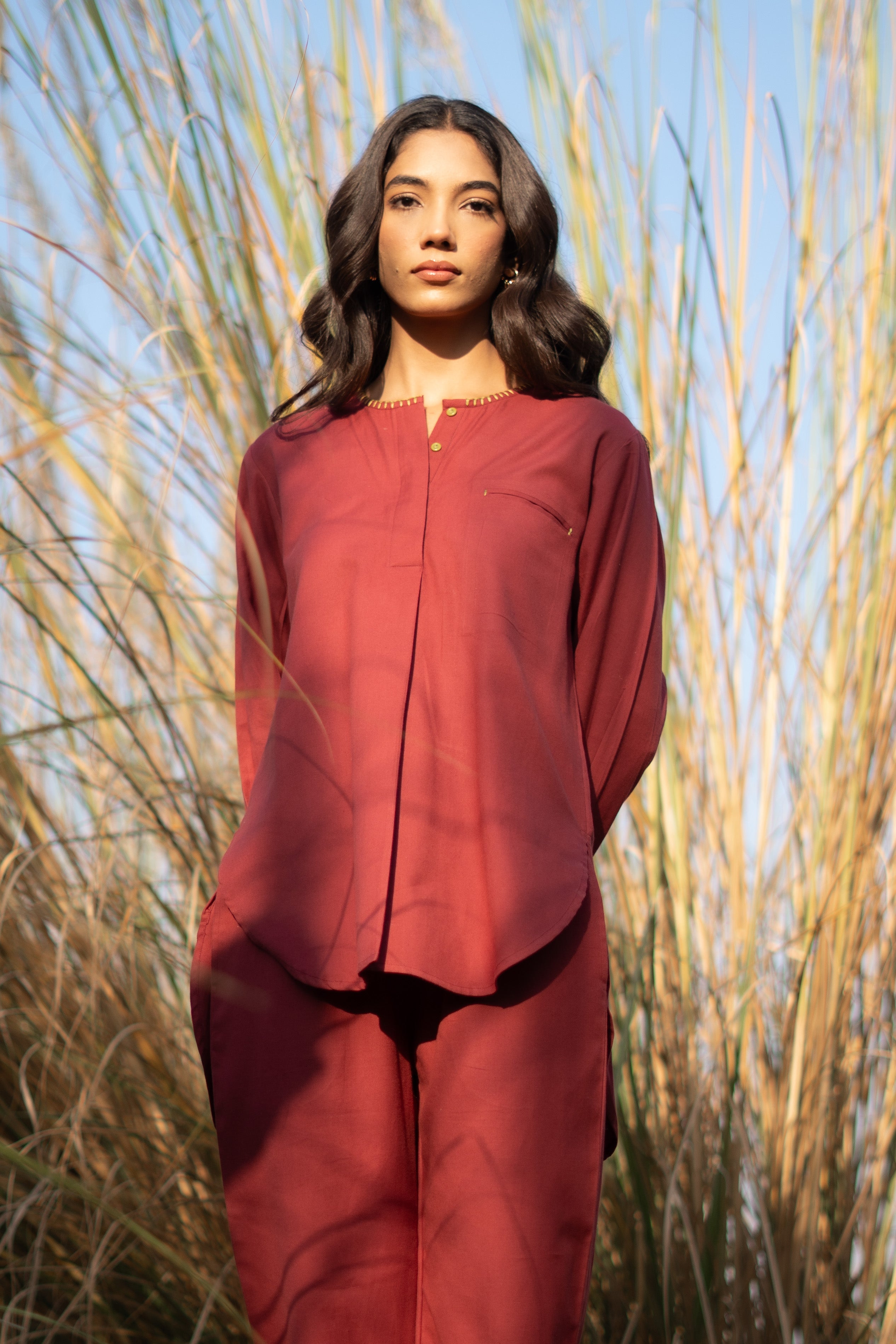 MAROON NIVRA CO-ORD SET OF 2