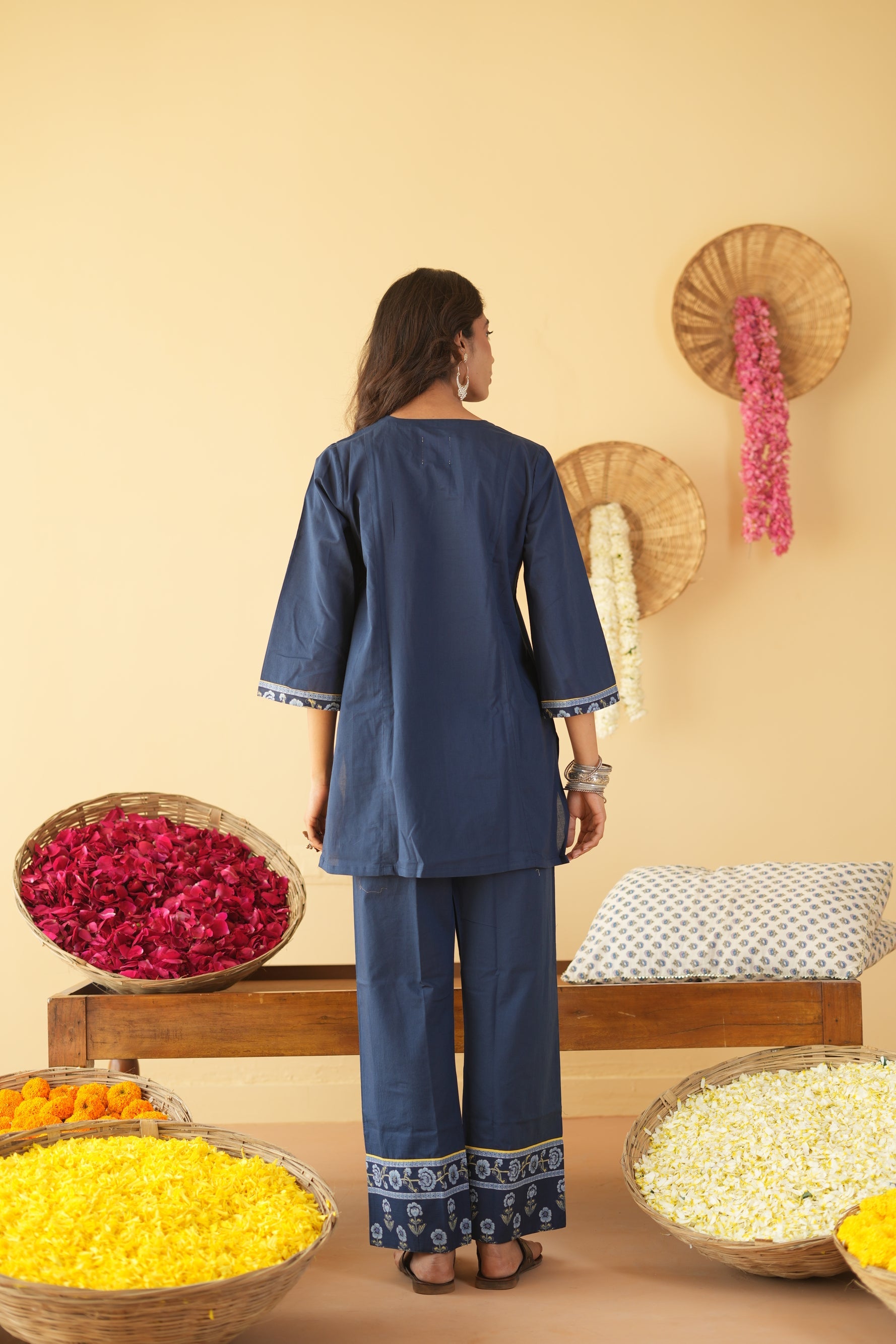 BLUE VIRA CO-ORD SET OF 2