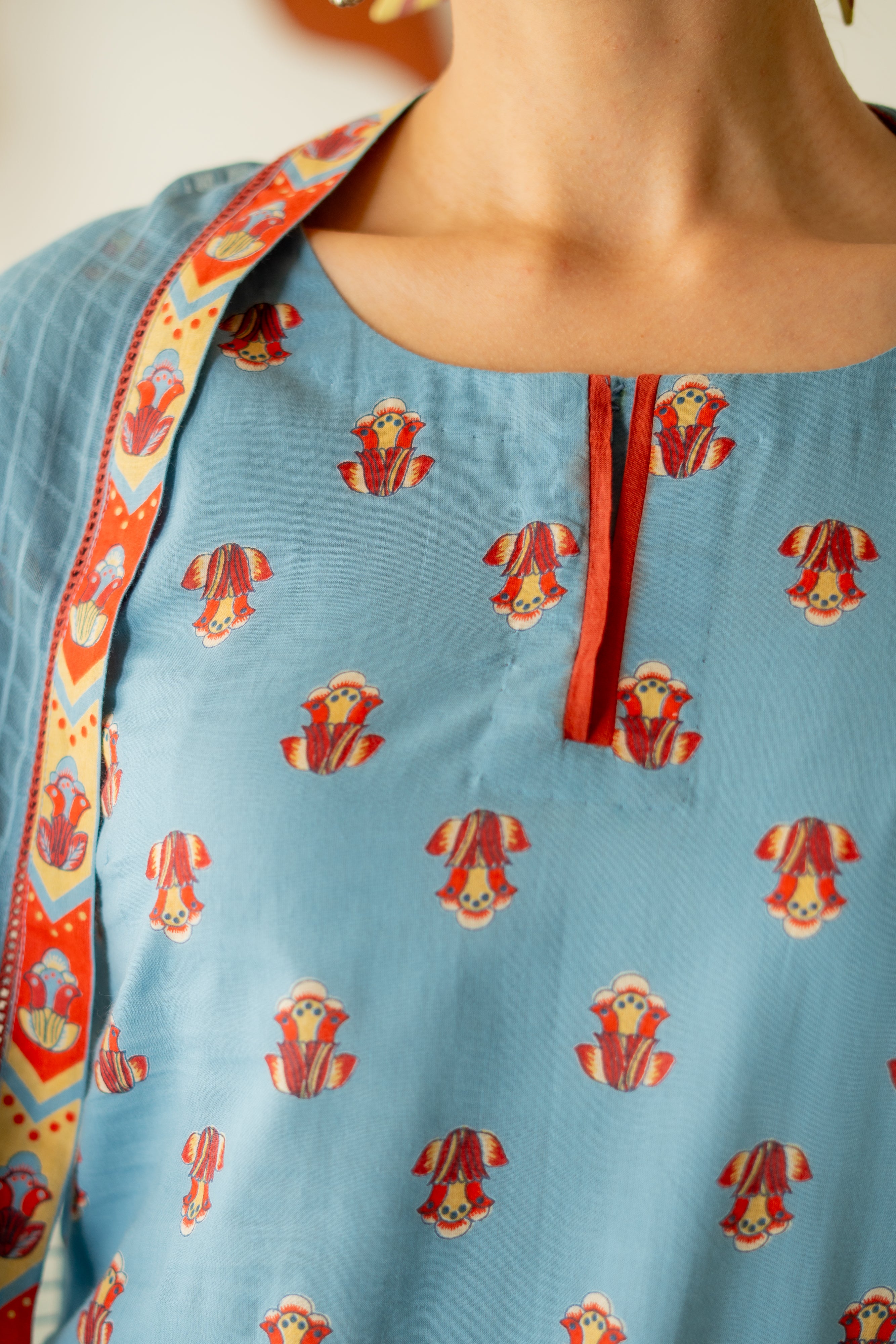 HERITAGE BLUE MRITTIKA KURTA SET OF 3