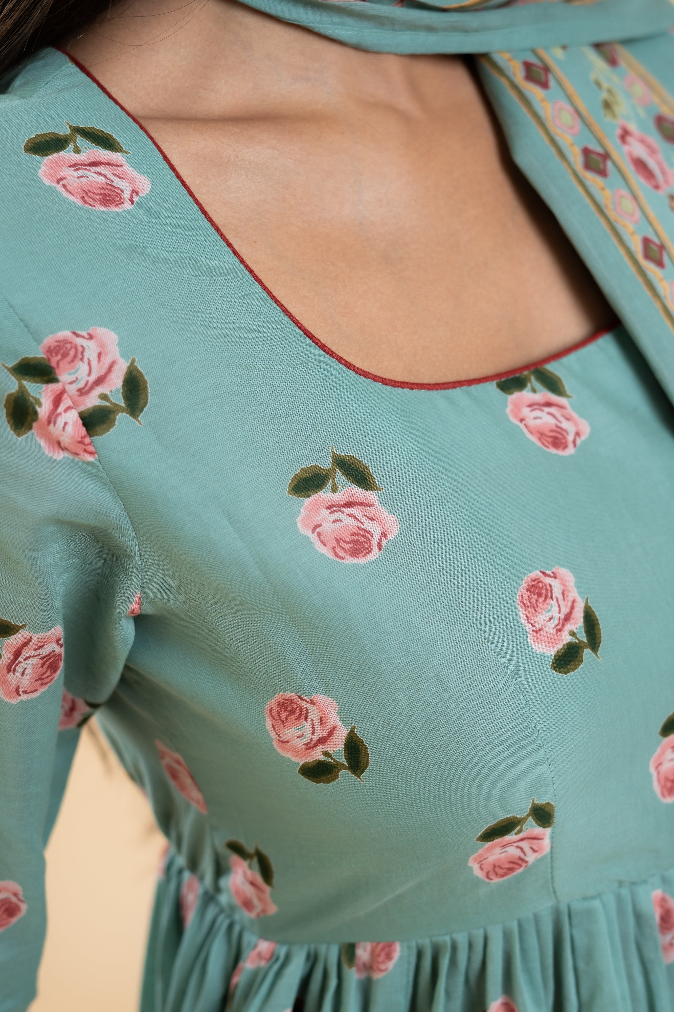 SAGE GREEN RASHIKA ANARKALI SET OF 3