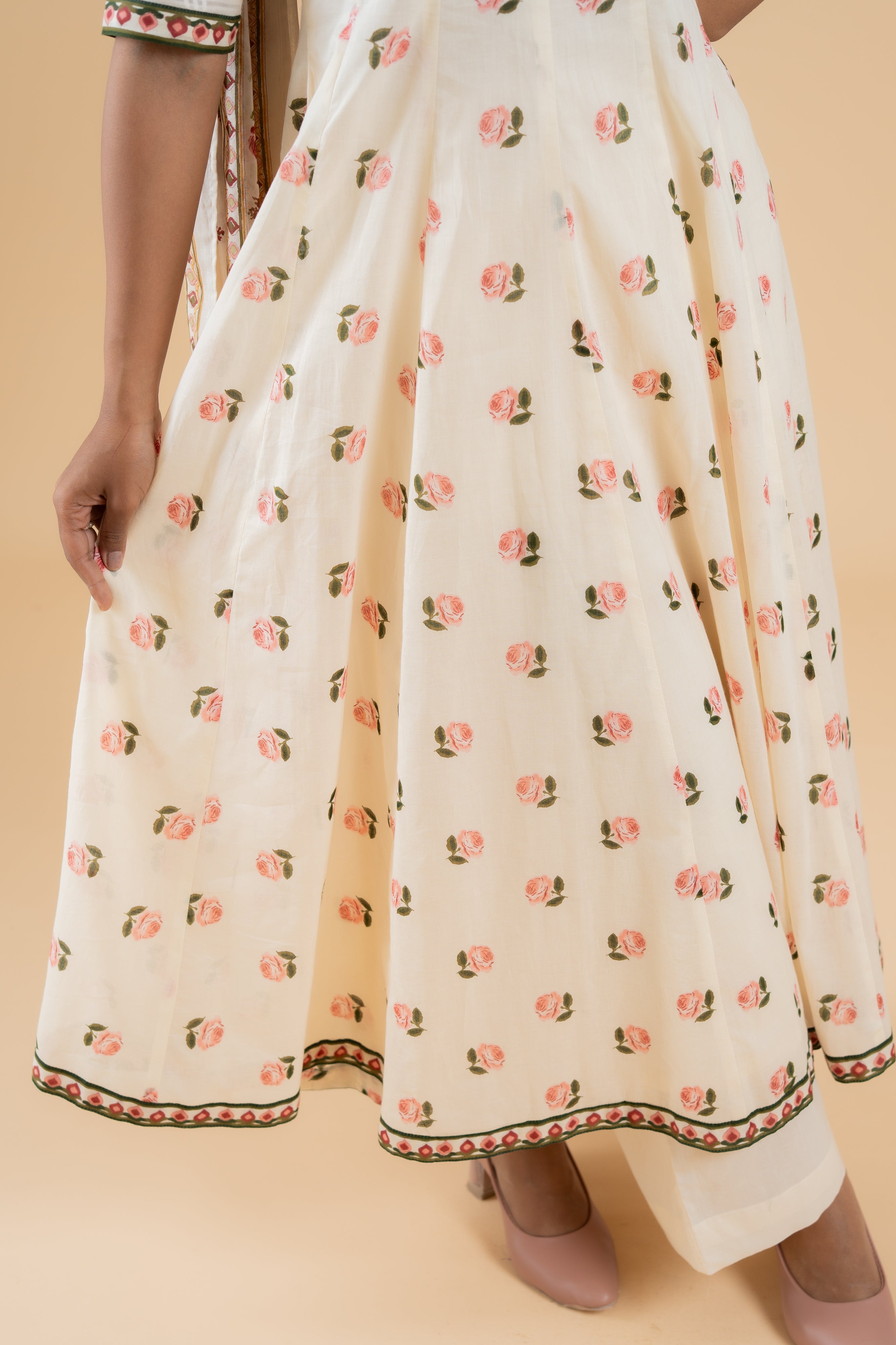 OFF WHITE GULABO ANARKALI SET OF 3