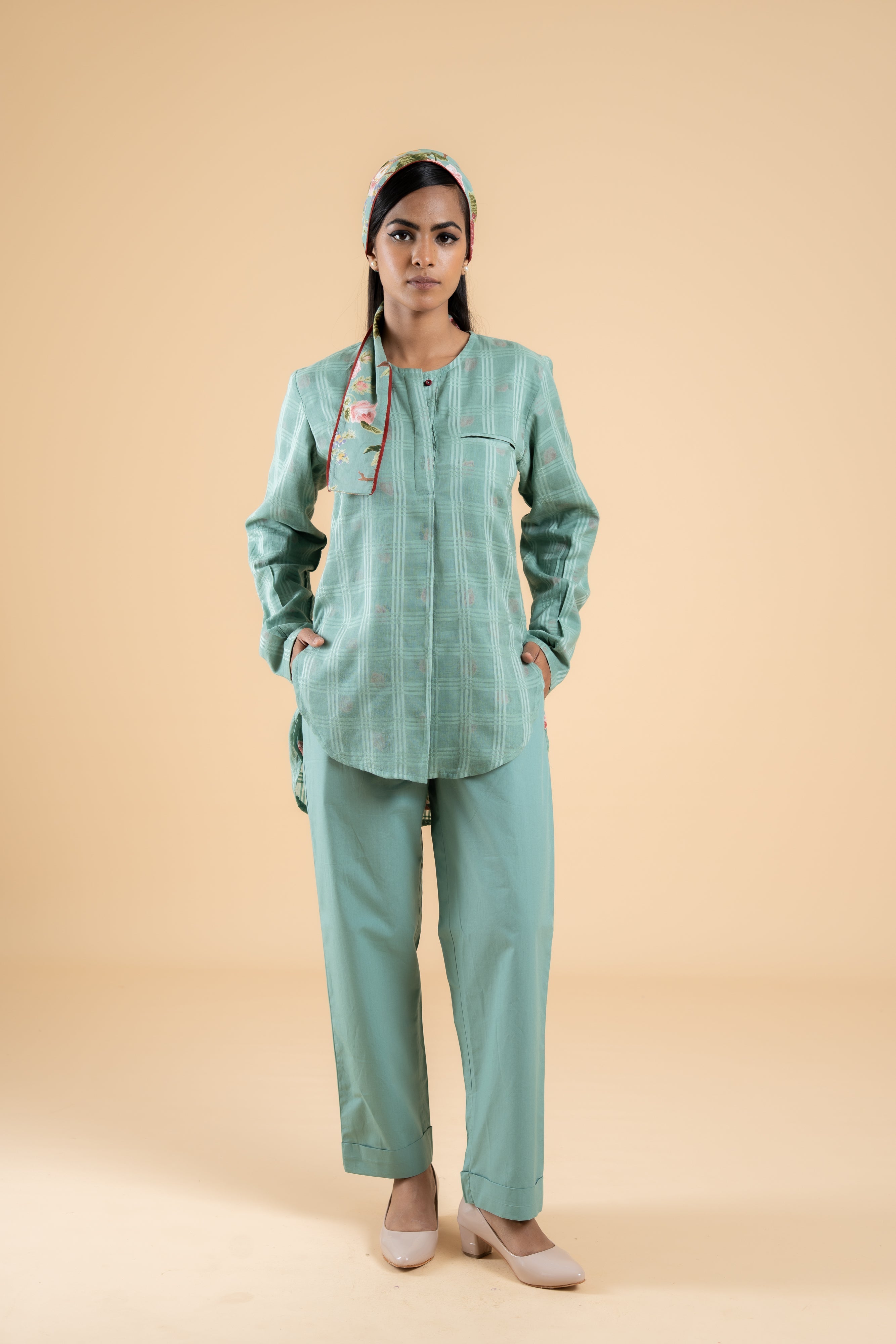 SAGE GREEN GULBAGH CO-ORD SET SET OF 2