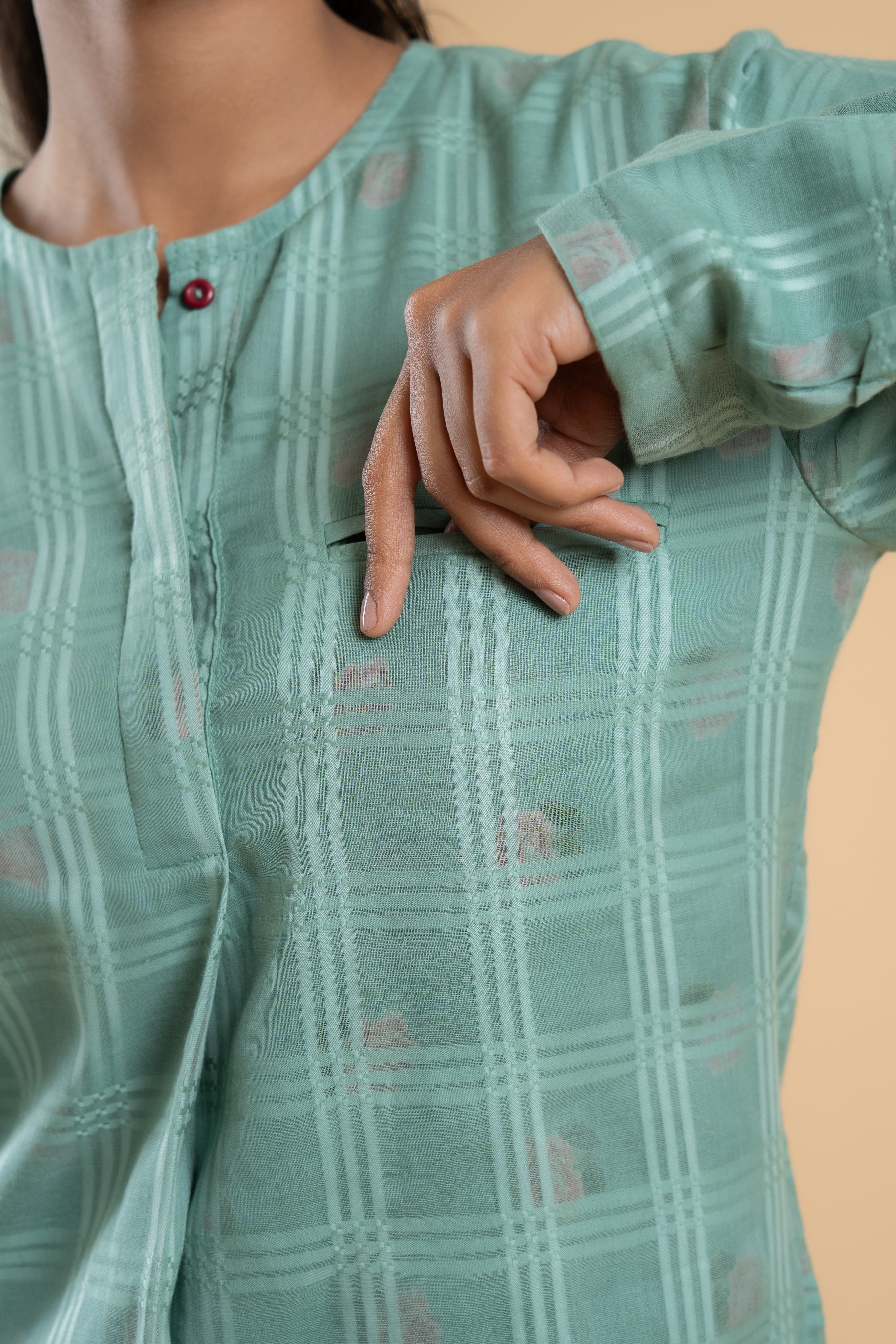 SAGE GREEN GULBAGH CO-ORD SET SET OF 2