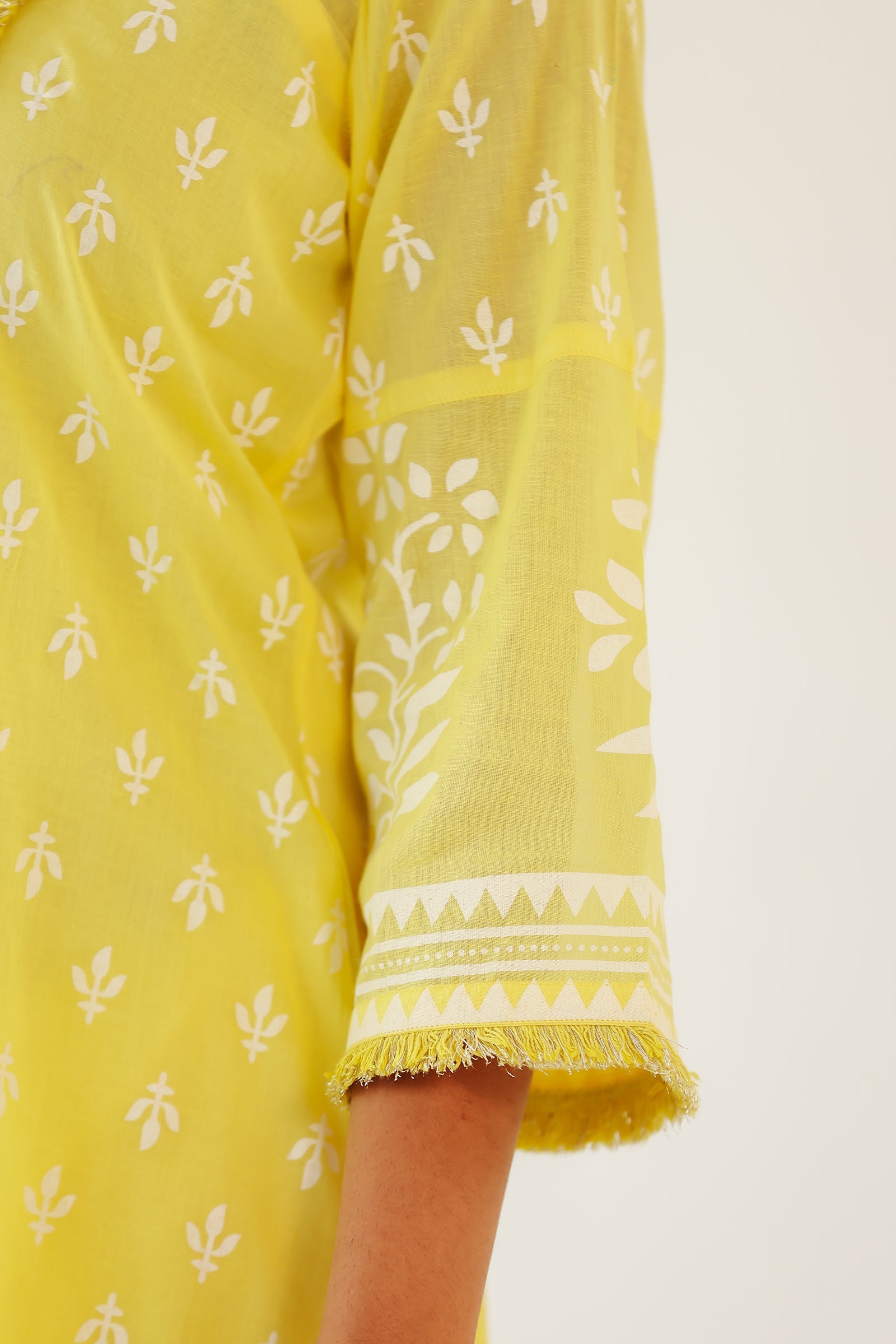 JENI YELLOW MULMUL A LINE SET