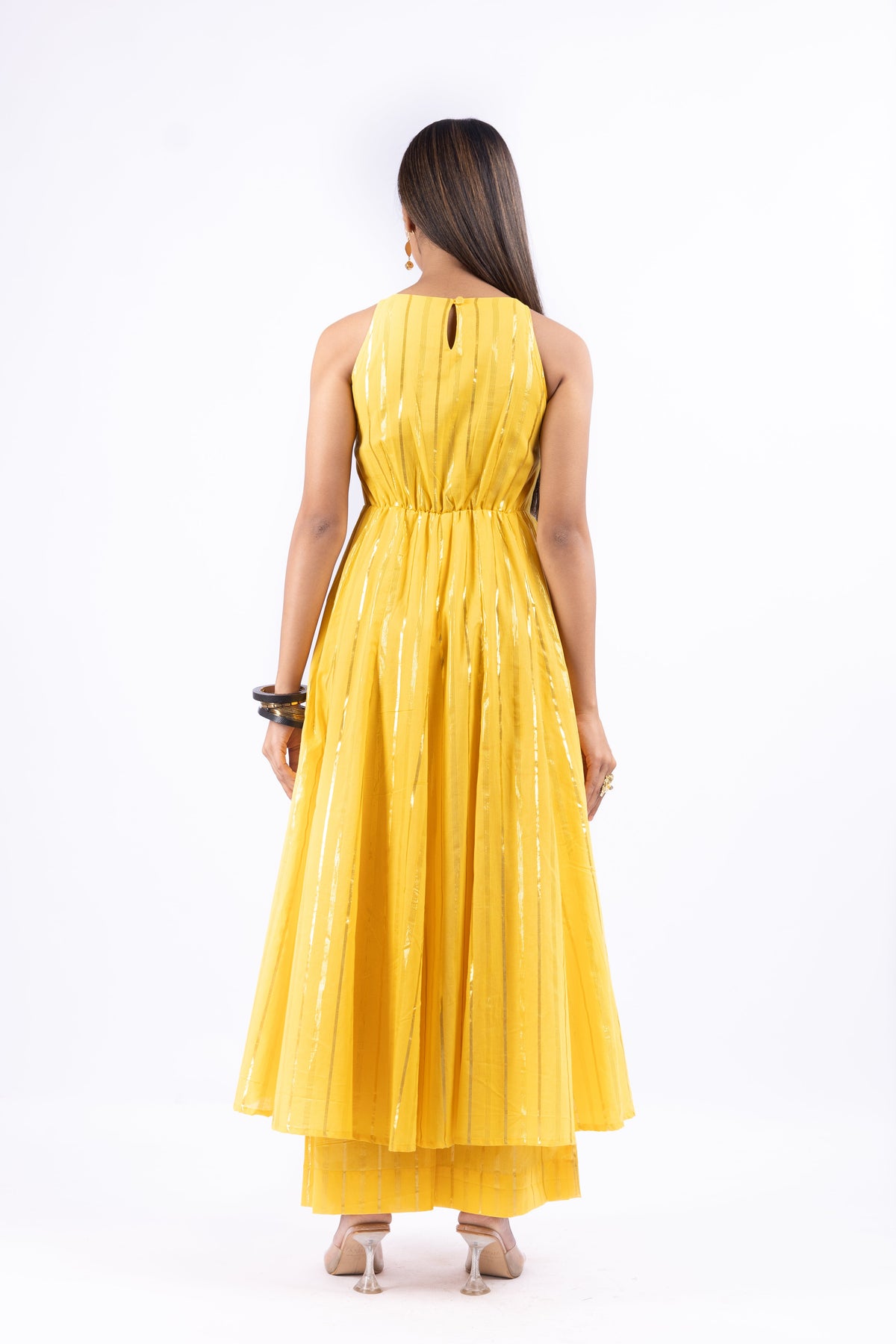 RANGSA YELLOW ANARKALI SET OF 3