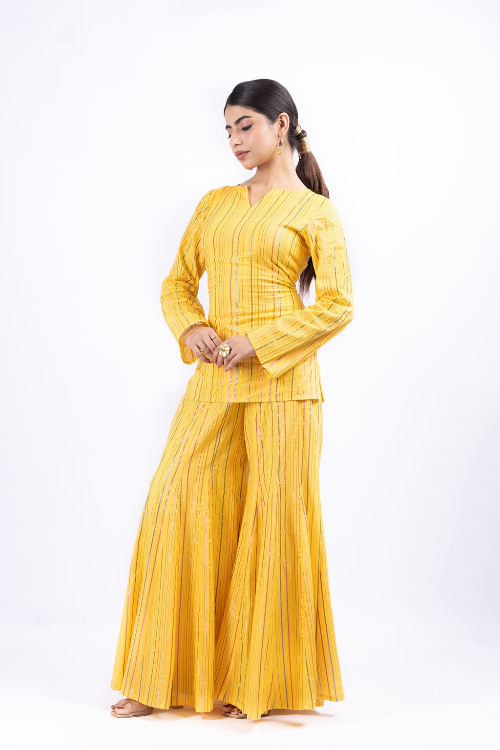 ROSHANI YELLOW CO-ORD SET OF 2