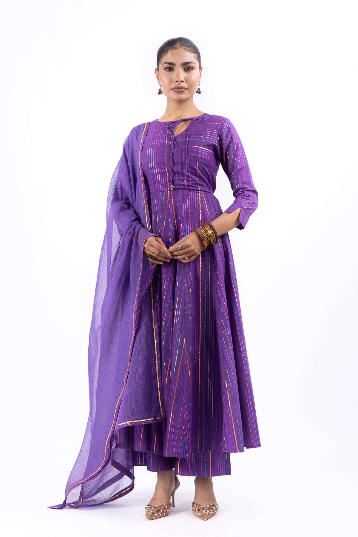 RANGIRA PURPLE ANARKALI SET OF 3