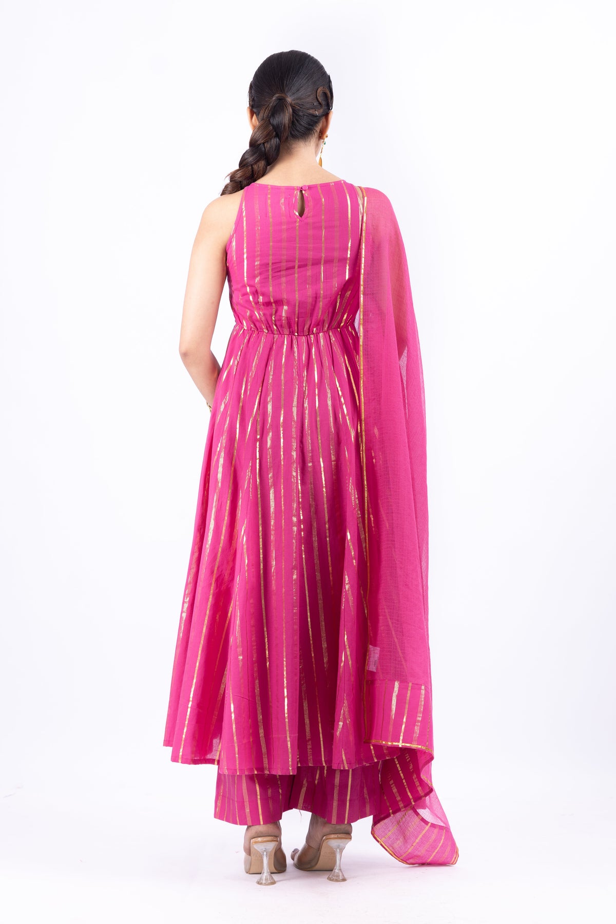 RANGSA PINK ANARKALI SET OF 3