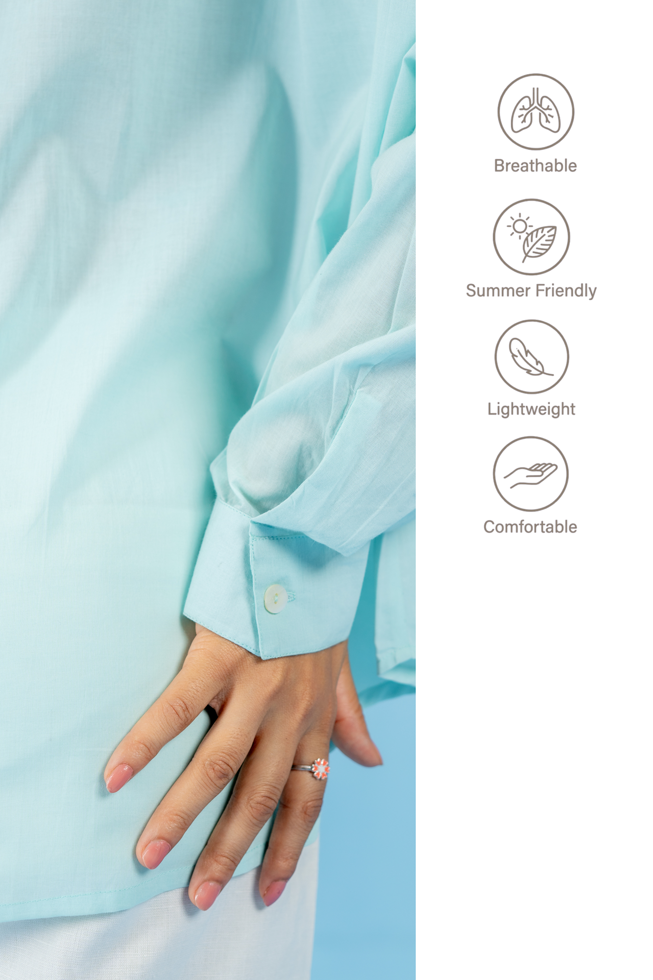 SKY BLUE  BLUEBERRY SHIRT