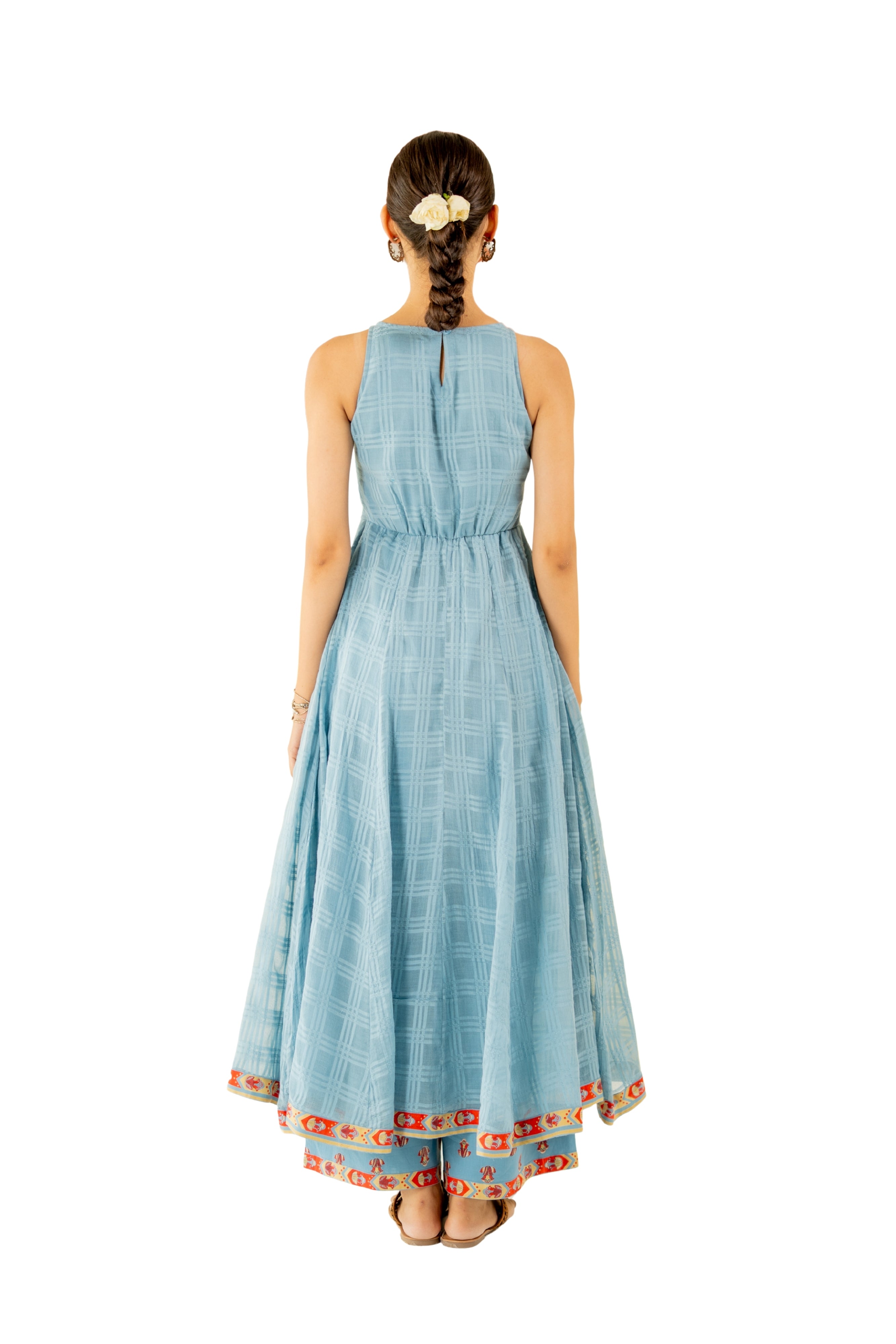 HERITAGE BLUE  MRINALINI ANARKALI SET OF 3
