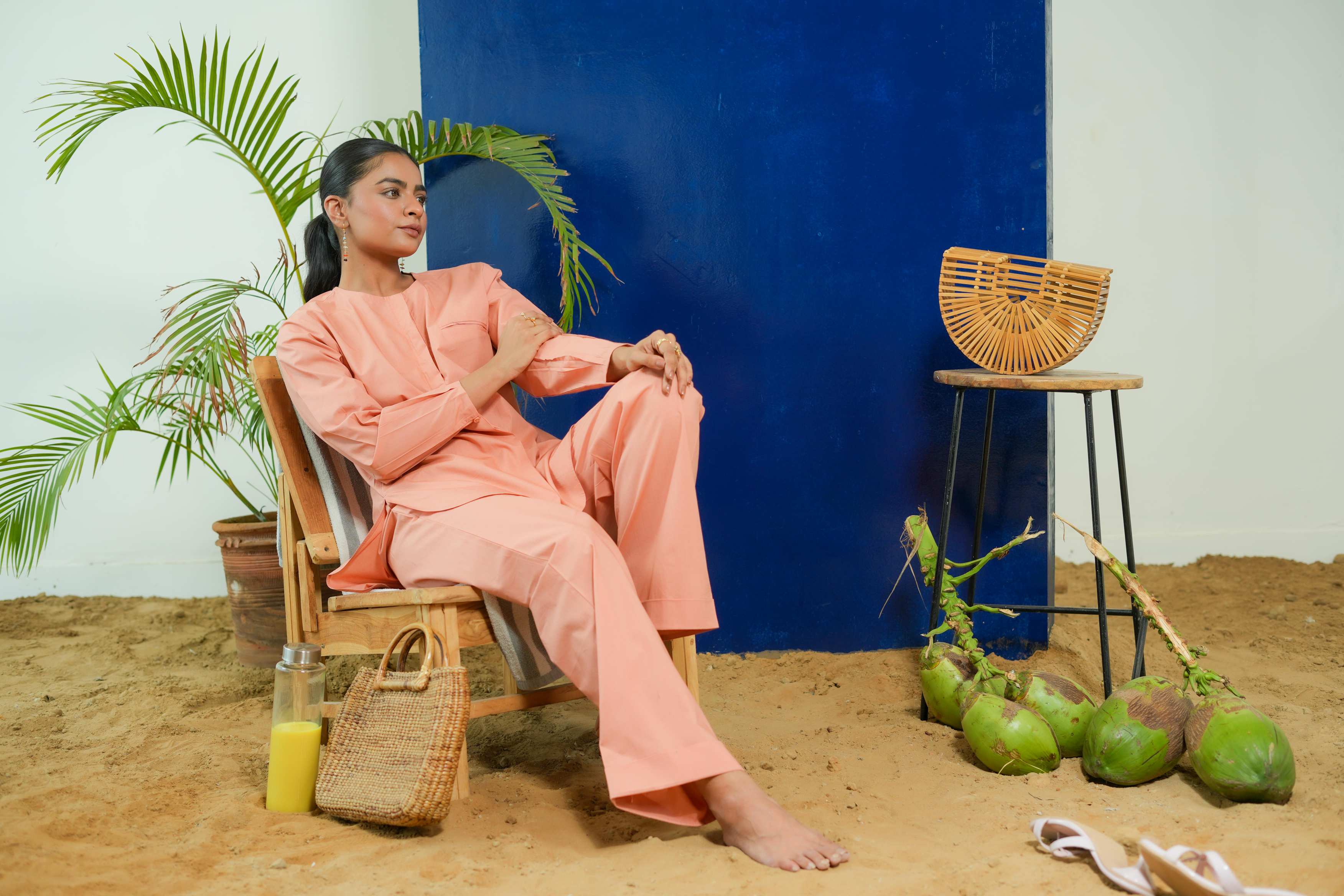 SALMON ELEGANT CO-ORD SET