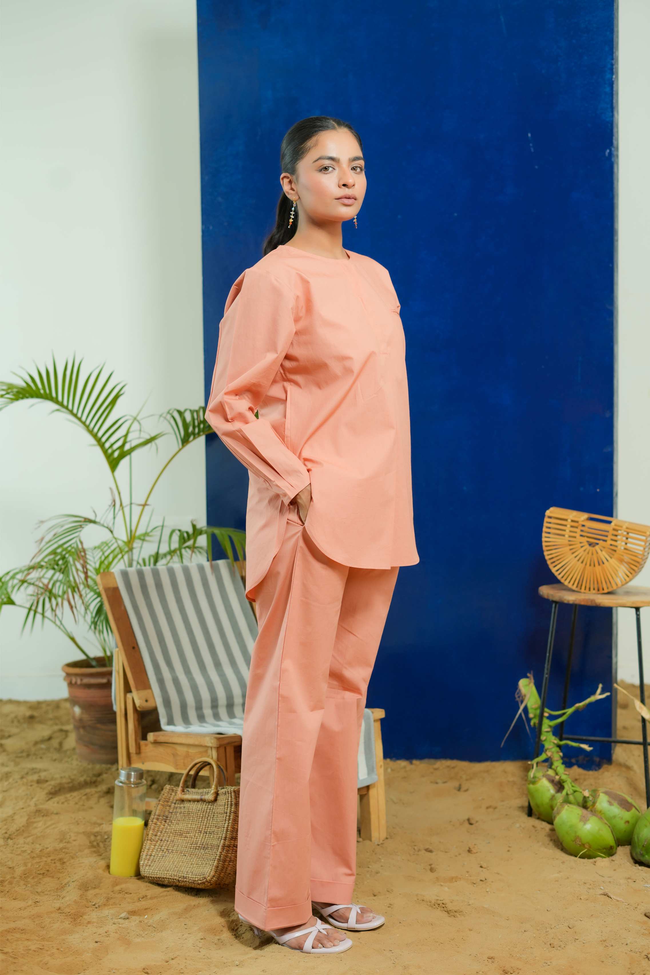 SALMON ELEGANT CO-ORD SET