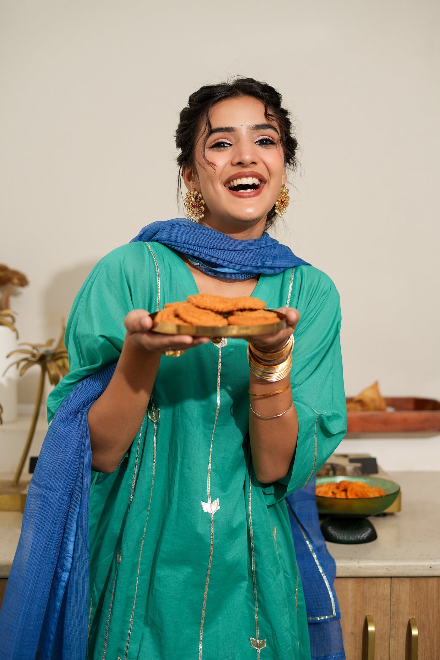 TEAL GULNAAR KURTA SET OF 4