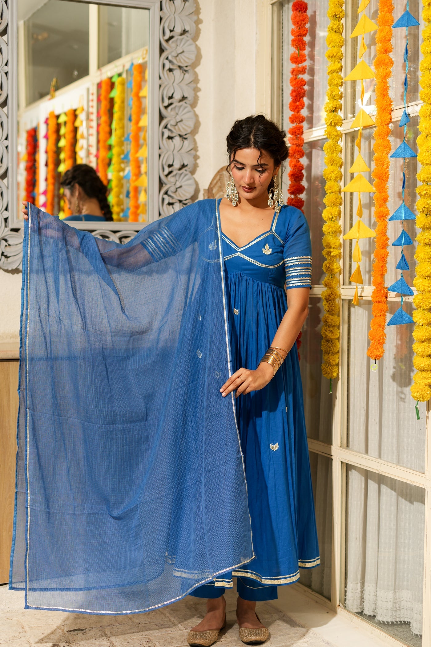 BLUE AANGI ANARKALI SET OF 3