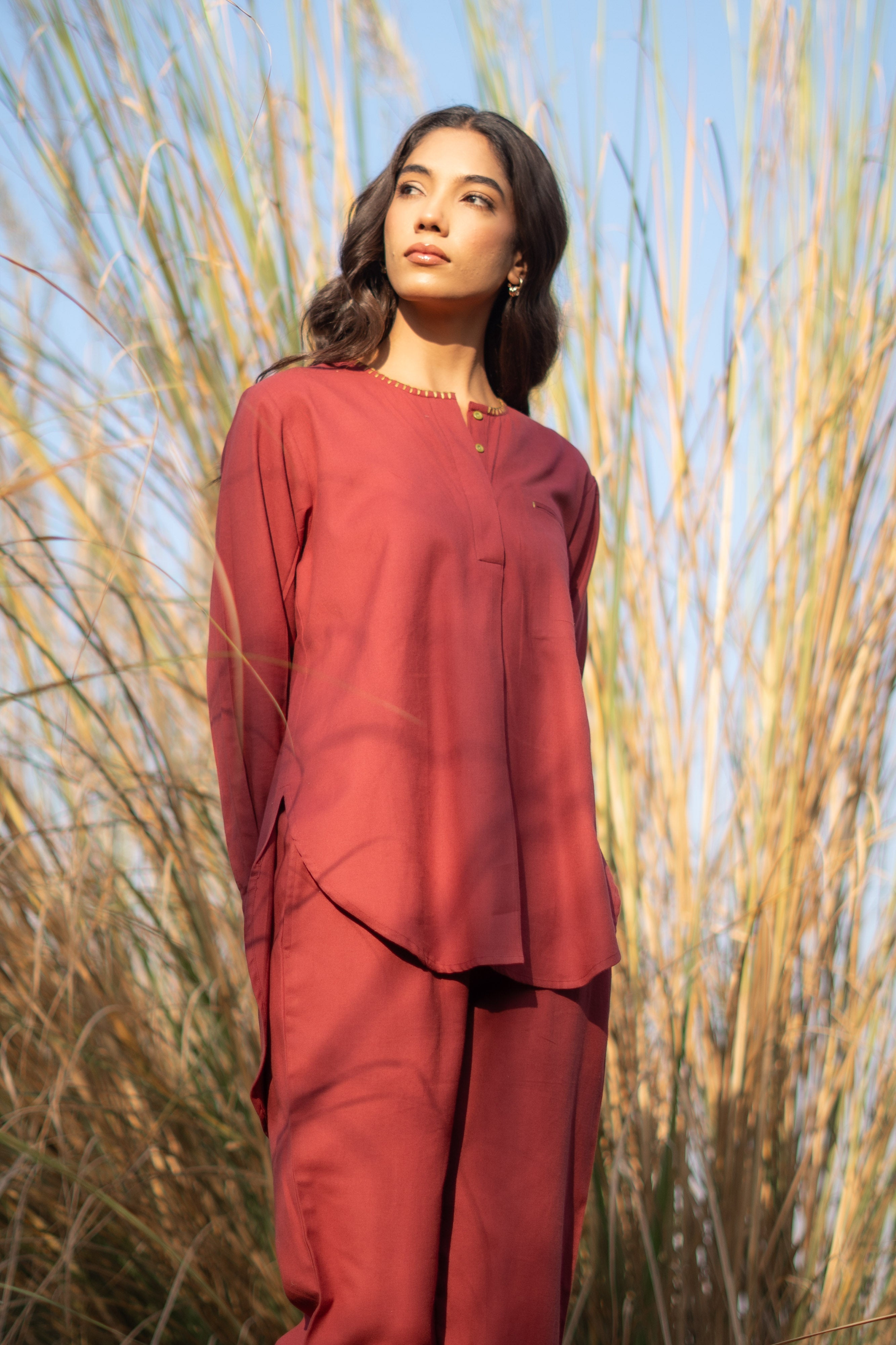 MAROON NIVRA CO-ORD SET OF 2