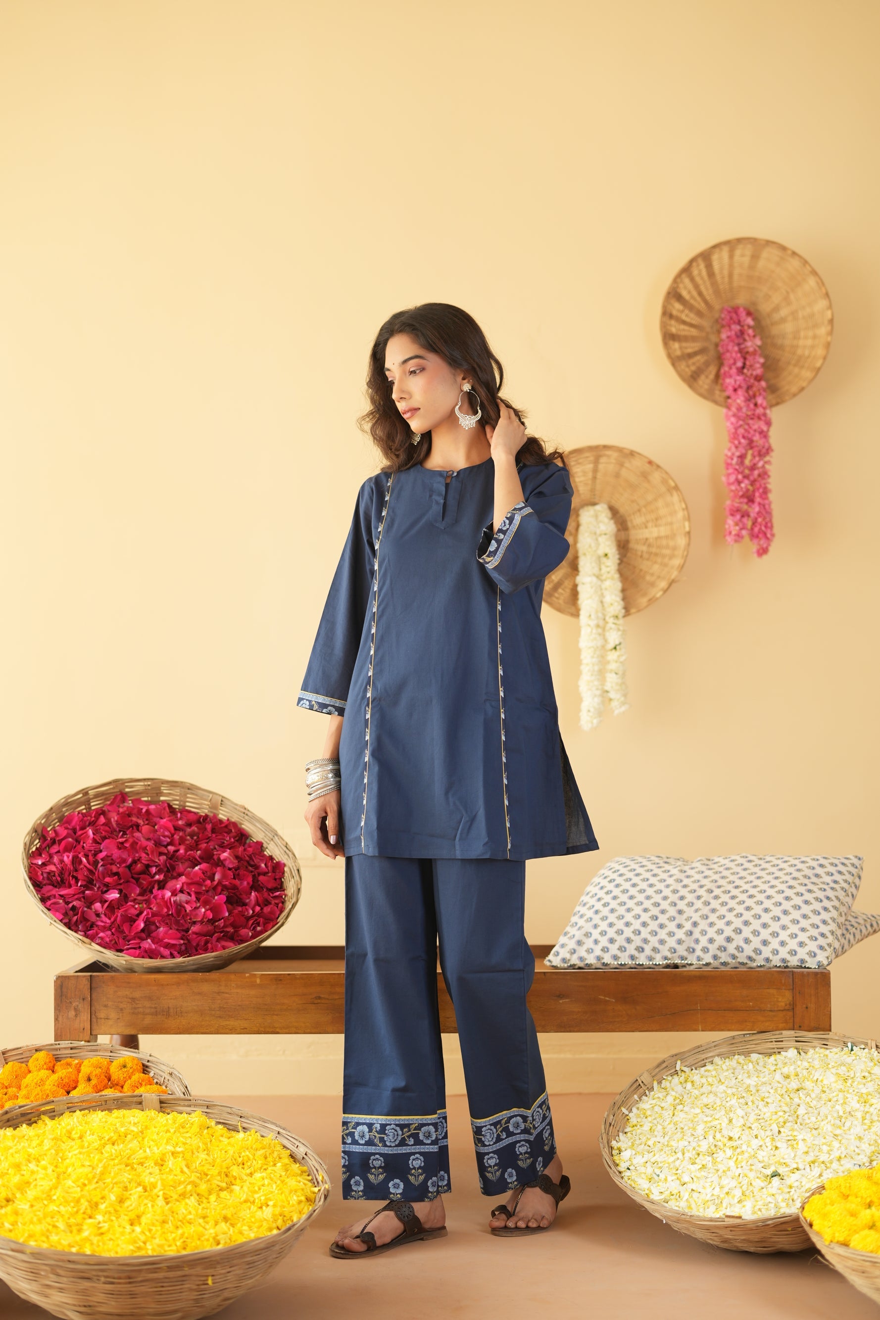 BLUE VIRA CO-ORD SET OF 2