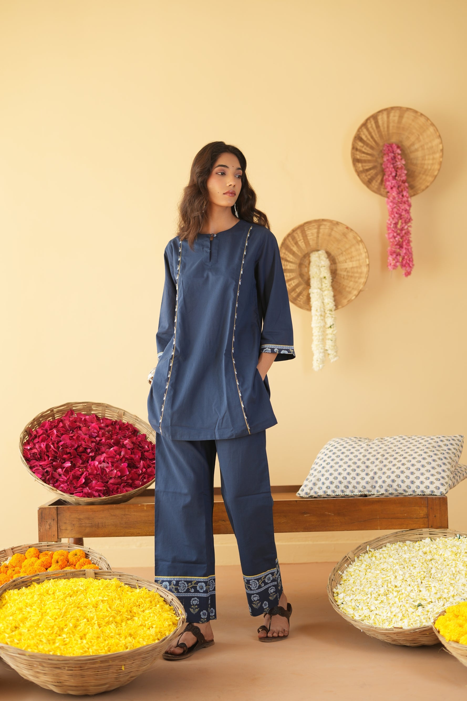 BLUE VIRA CO-ORD SET OF 2