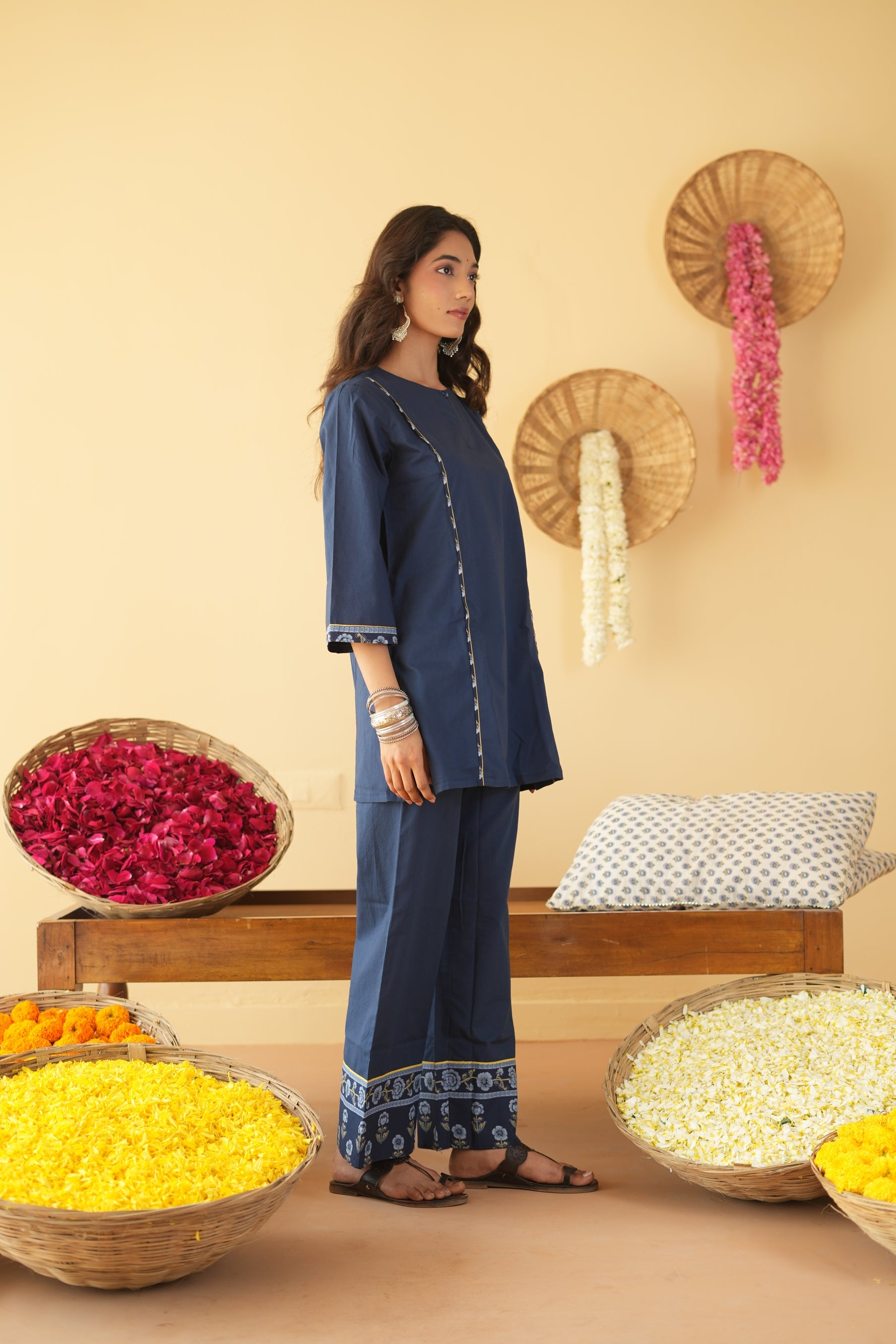 BLUE VIRA CO-ORD SET OF 2