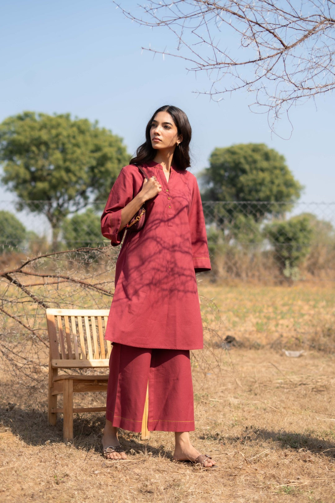 MAROON KYRO KURTA SET OF 2