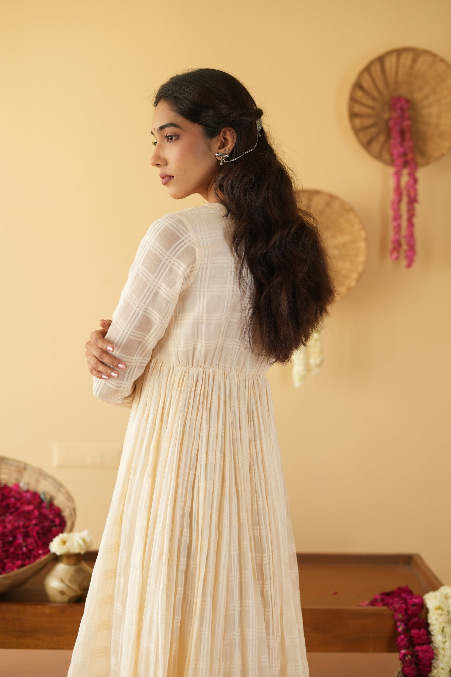 OFF WHITE KAVYA ANARKALI SET OF 3