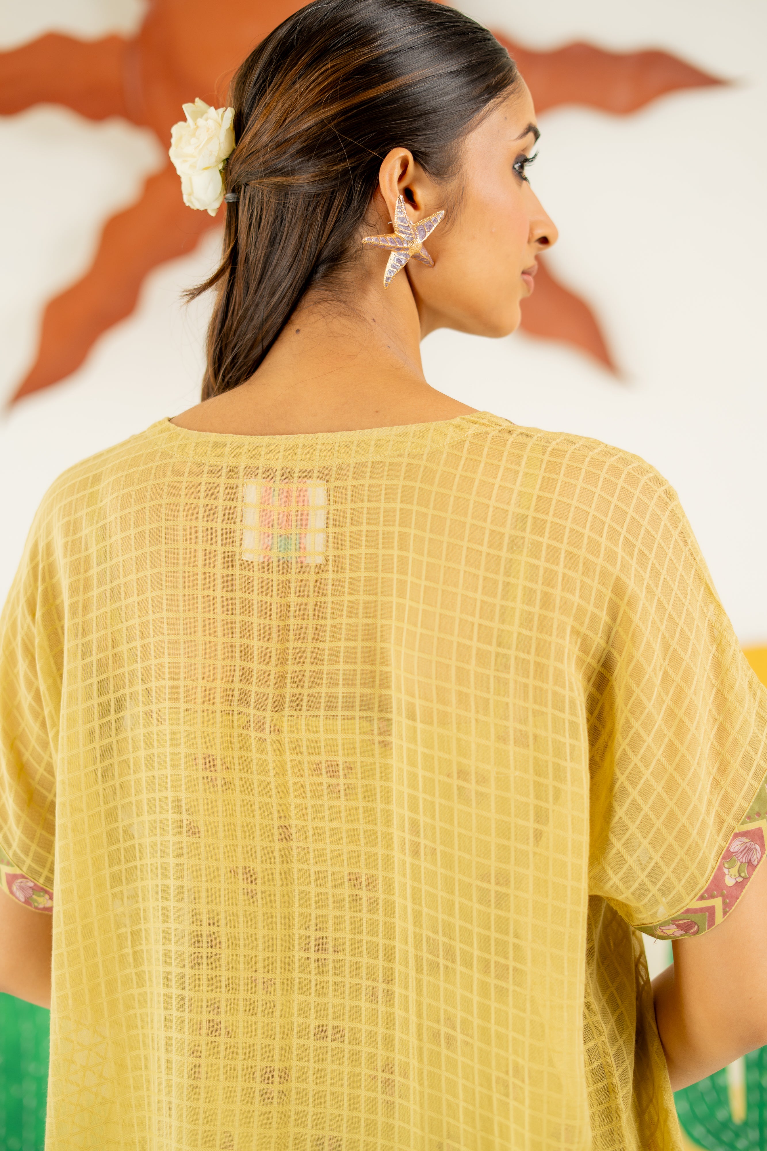 WARM OLIVE AFREEN KAFTAN CO-ORD SET OF 3