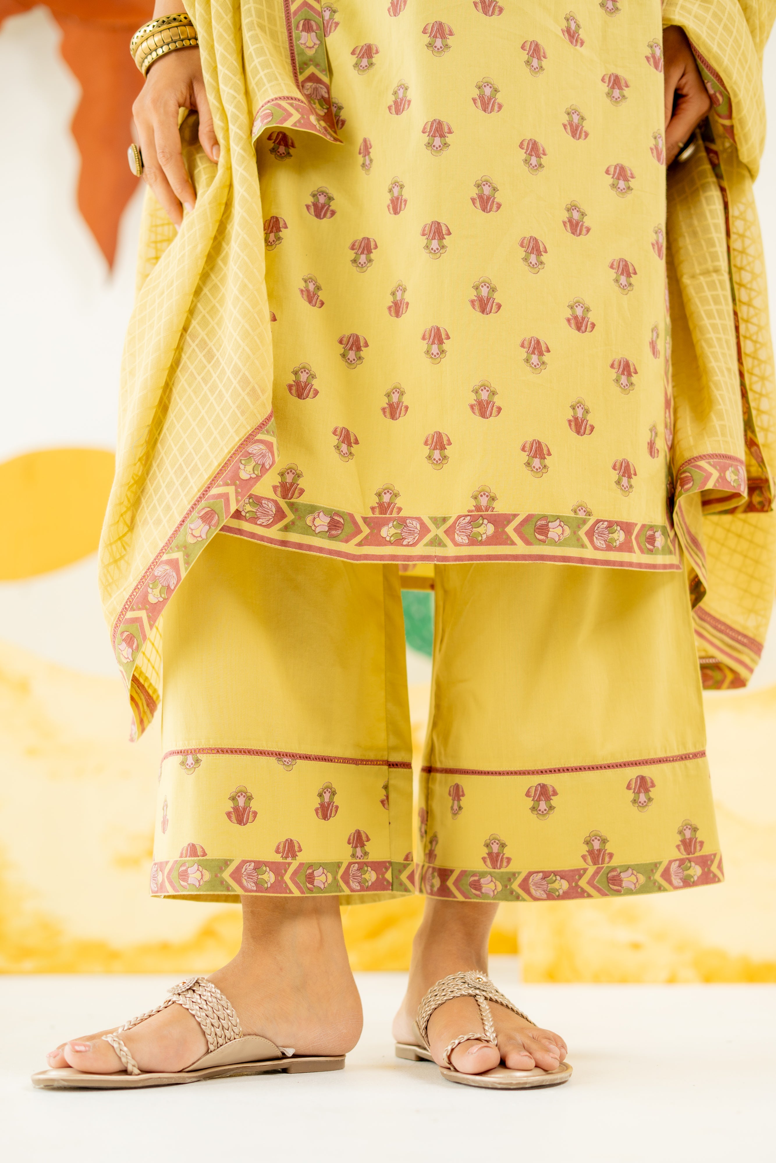 WARM OLIVE MRITTIKA KURTA SET OF 3