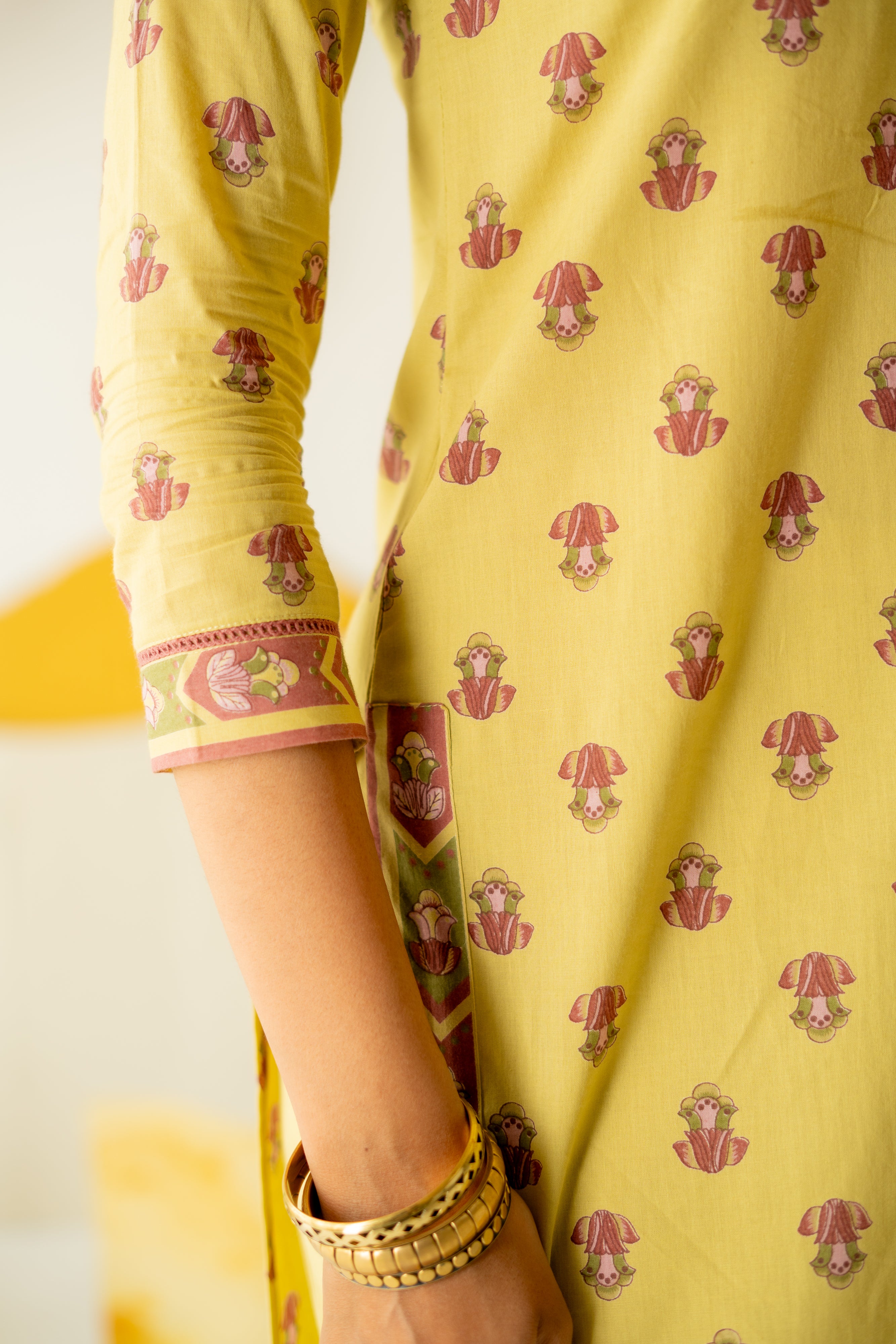 WARM OLIVE MRITTIKA KURTA SET OF 3