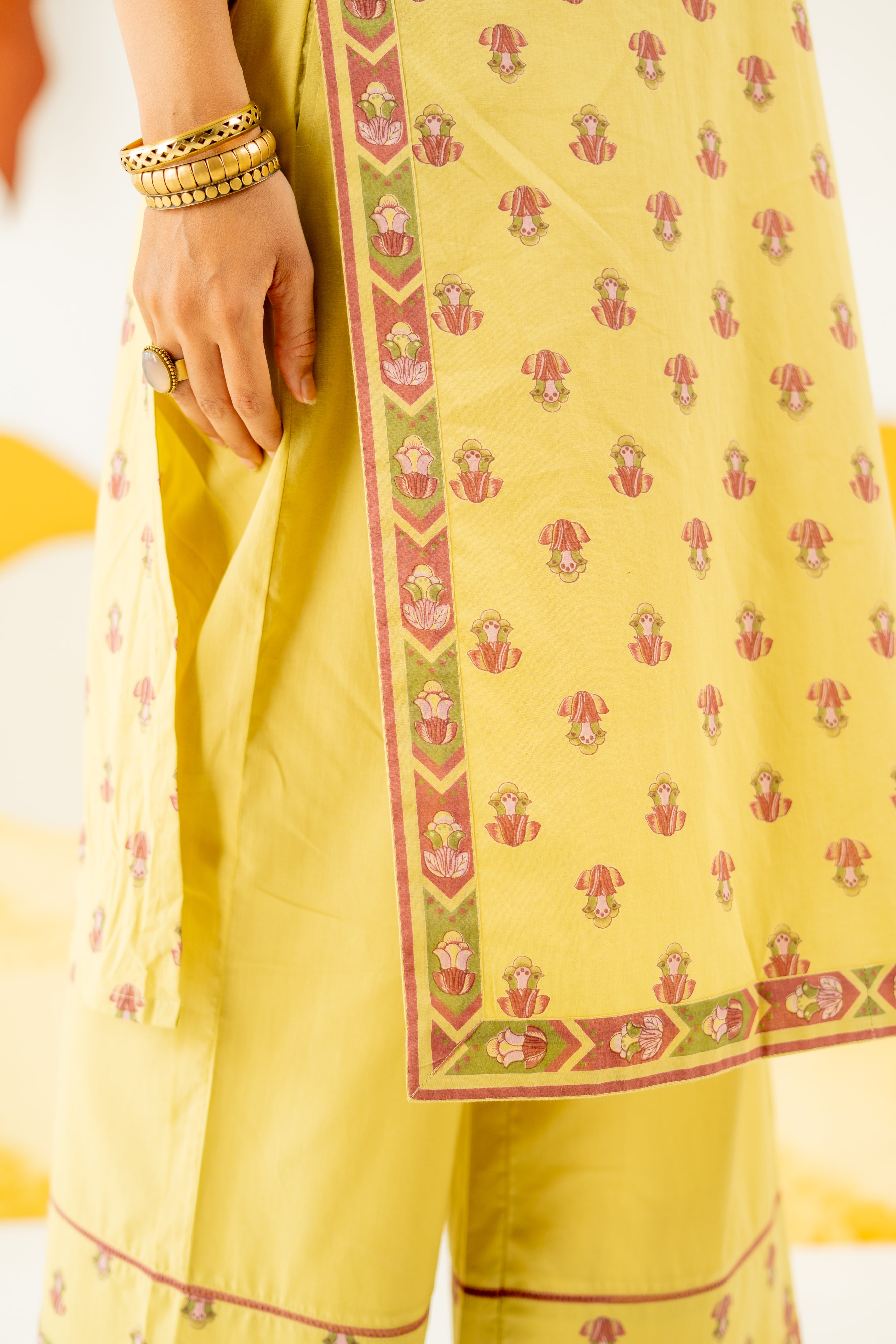 WARM OLIVE MRITTIKA KURTA SET OF 3