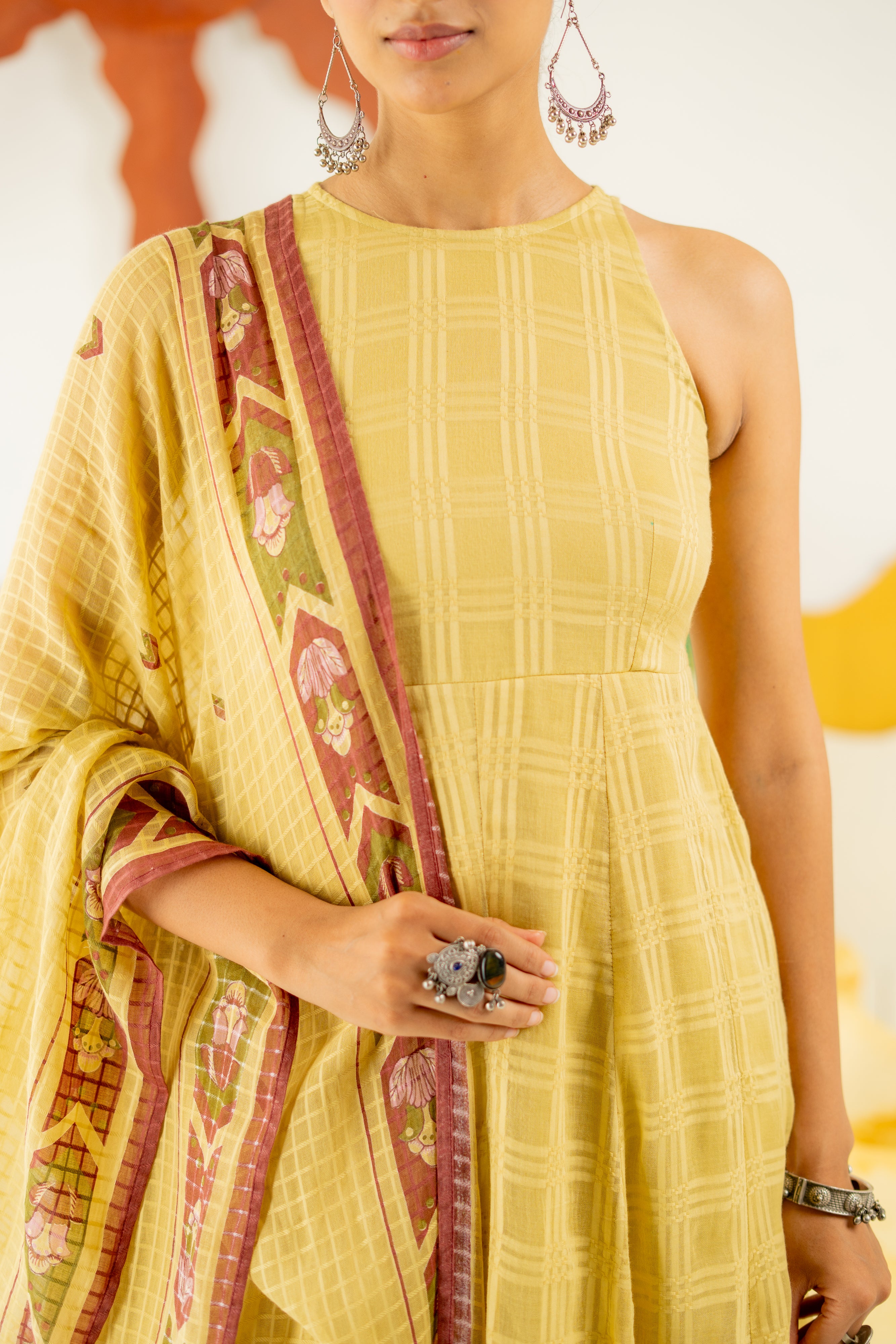 WARM OLIVE MRINALINI ANARKALI SET OF 3