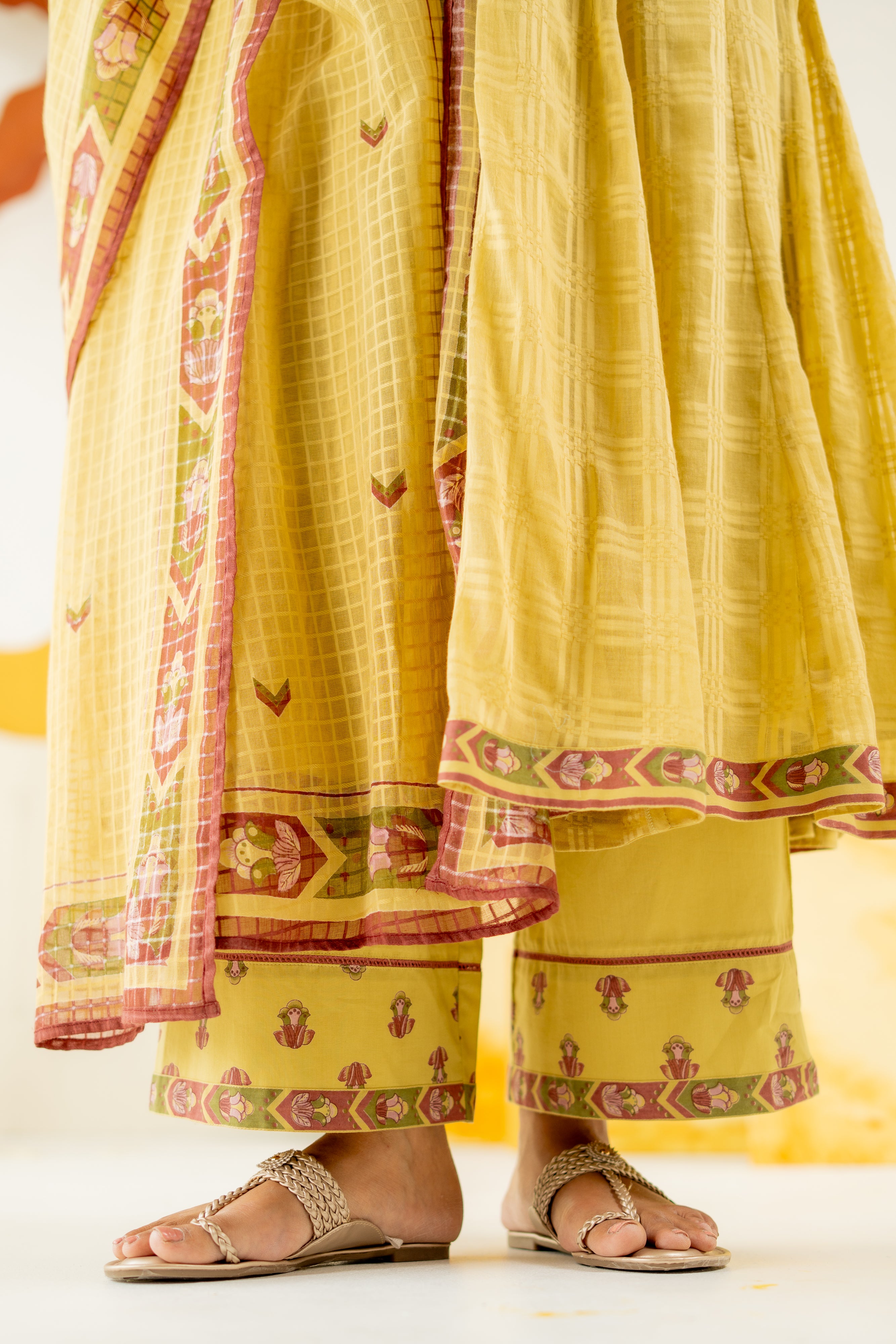 WARM OLIVE MRINALINI ANARKALI SET OF 3