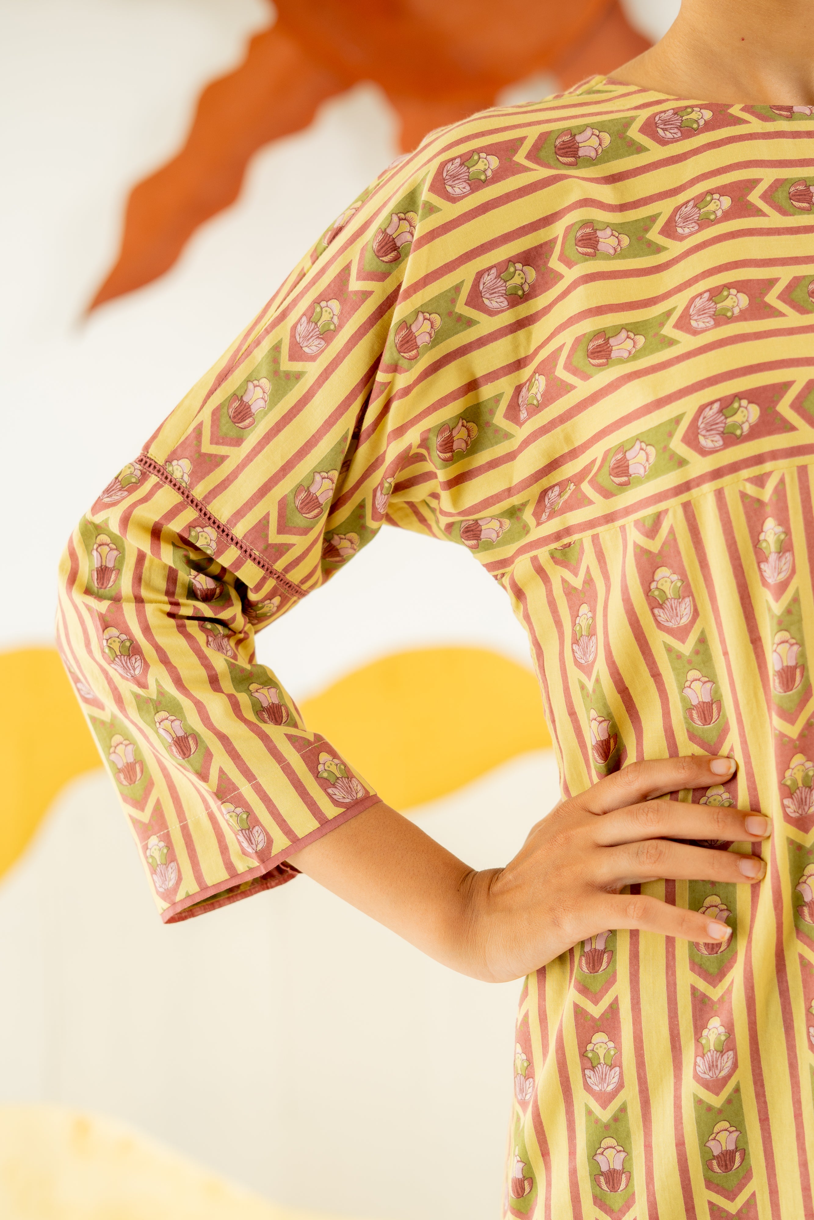 WARM OLIVE NAZAKAT CO-ORD SET OF 2