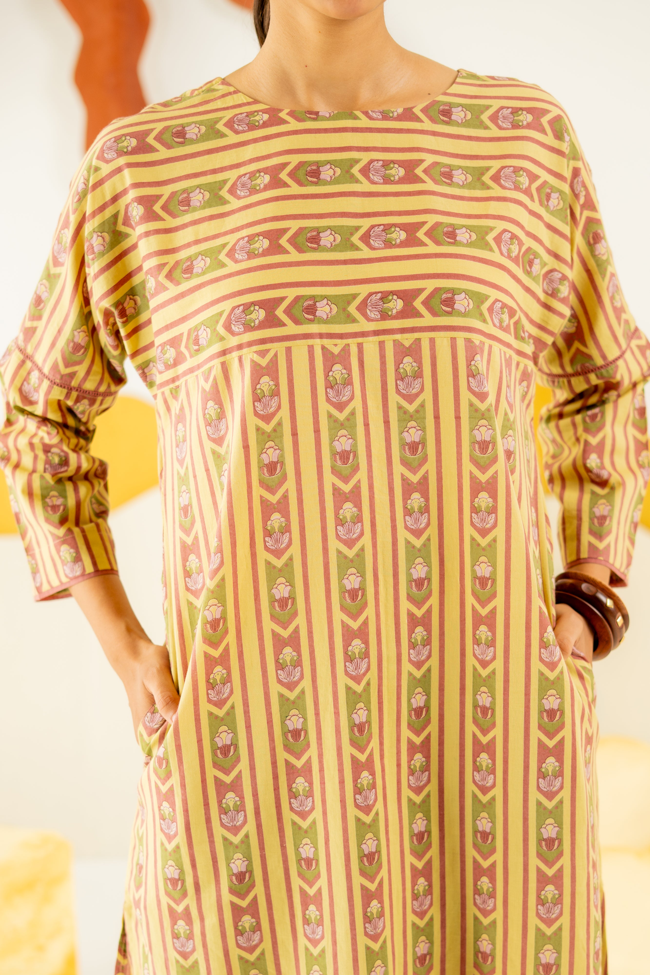 WARM OLIVE NAZAKAT CO-ORD SET OF 2