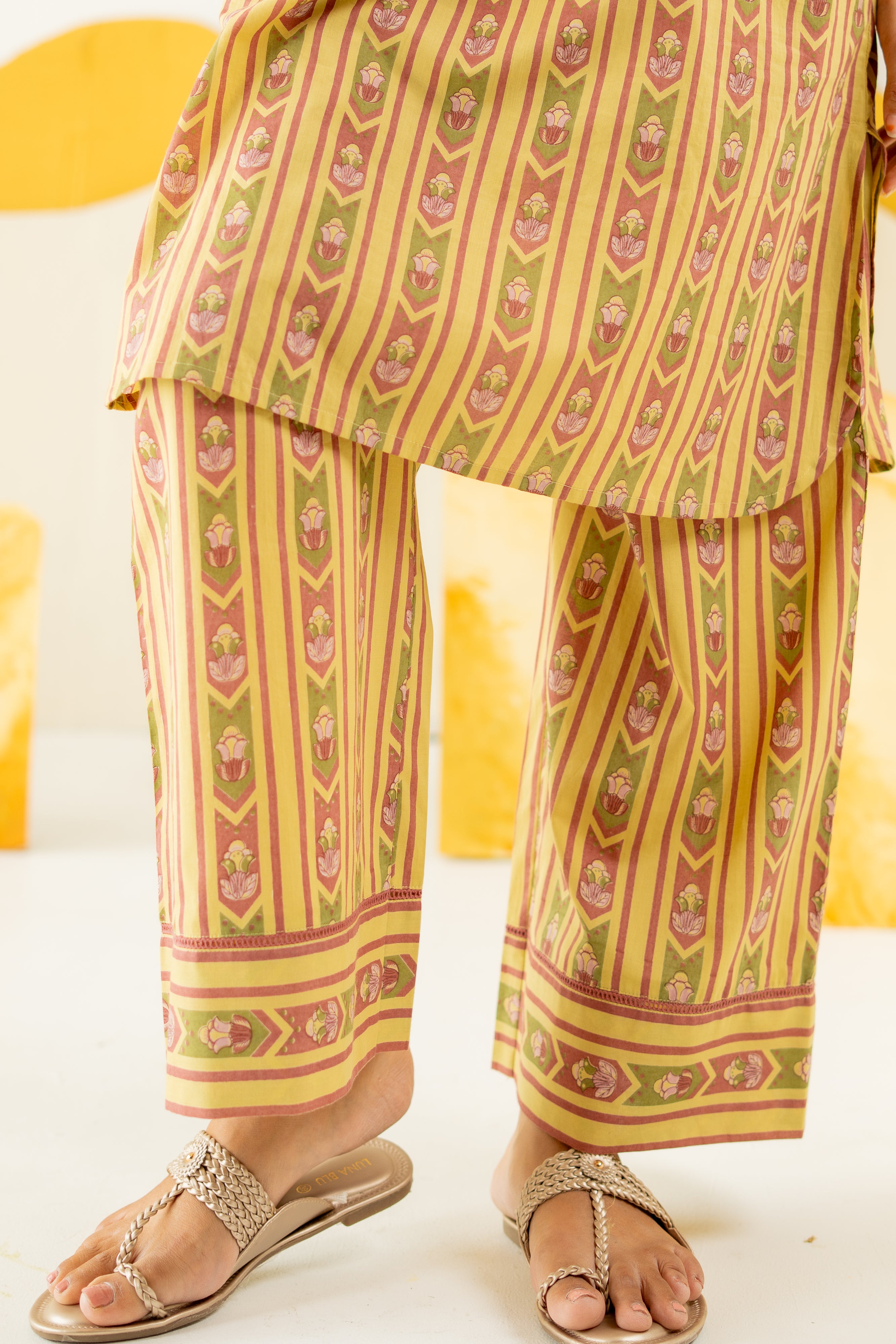 WARM OLIVE NAZAKAT CO-ORD SET OF 2