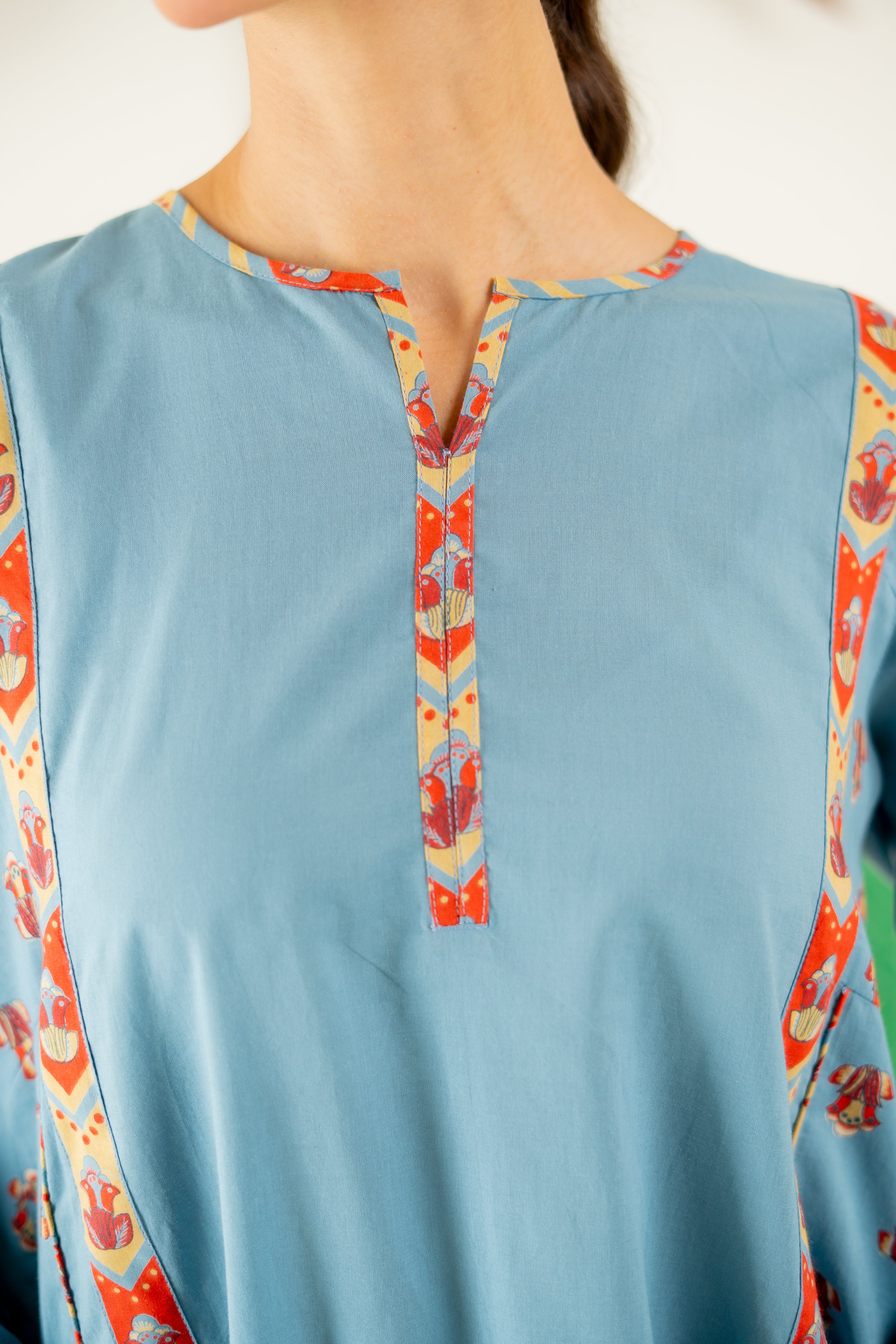 HERITAGE BLUE VARSHA CO-ORD SET OF 2