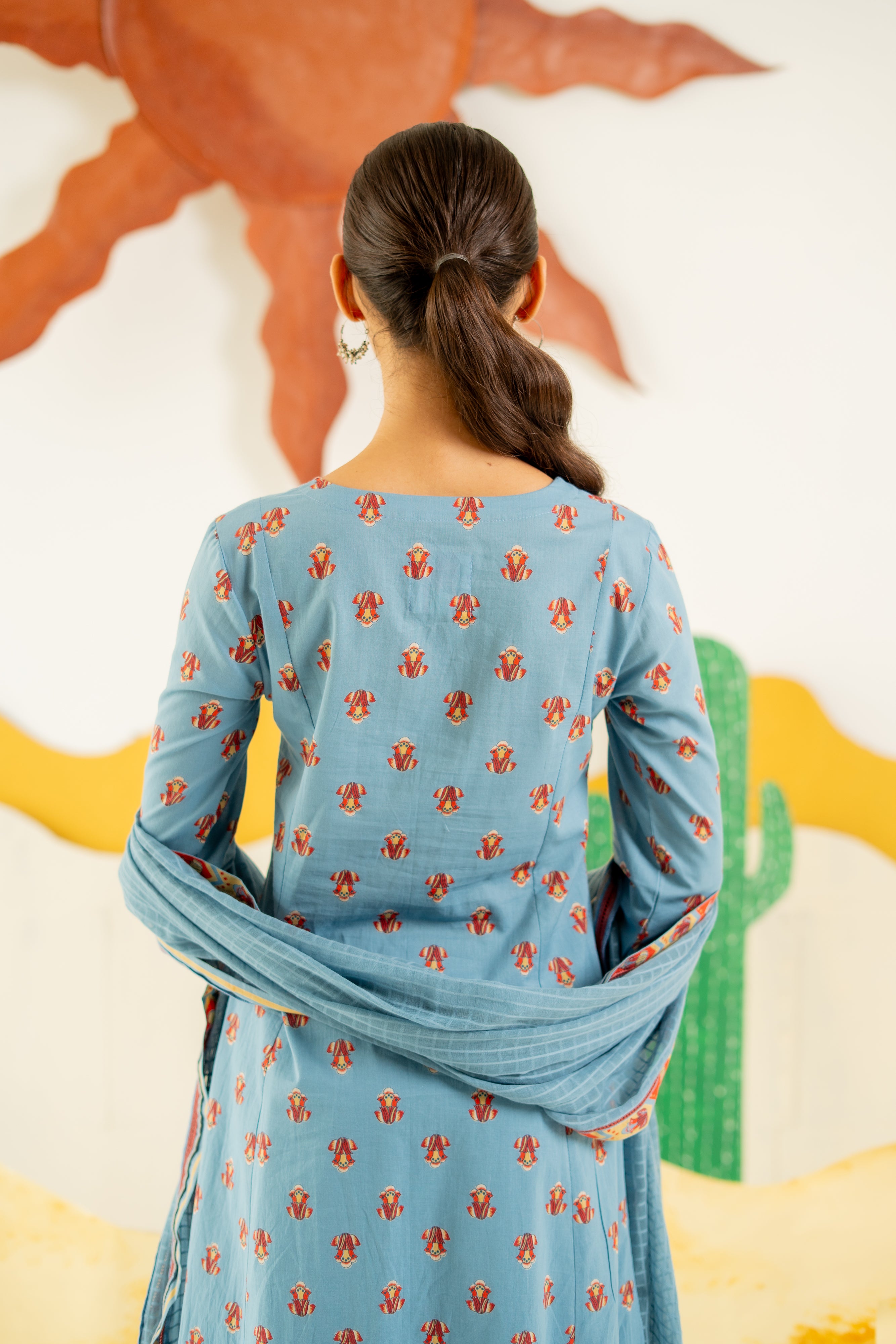 HERITAGE BLUE NEERJARA KURTA SET OF 3