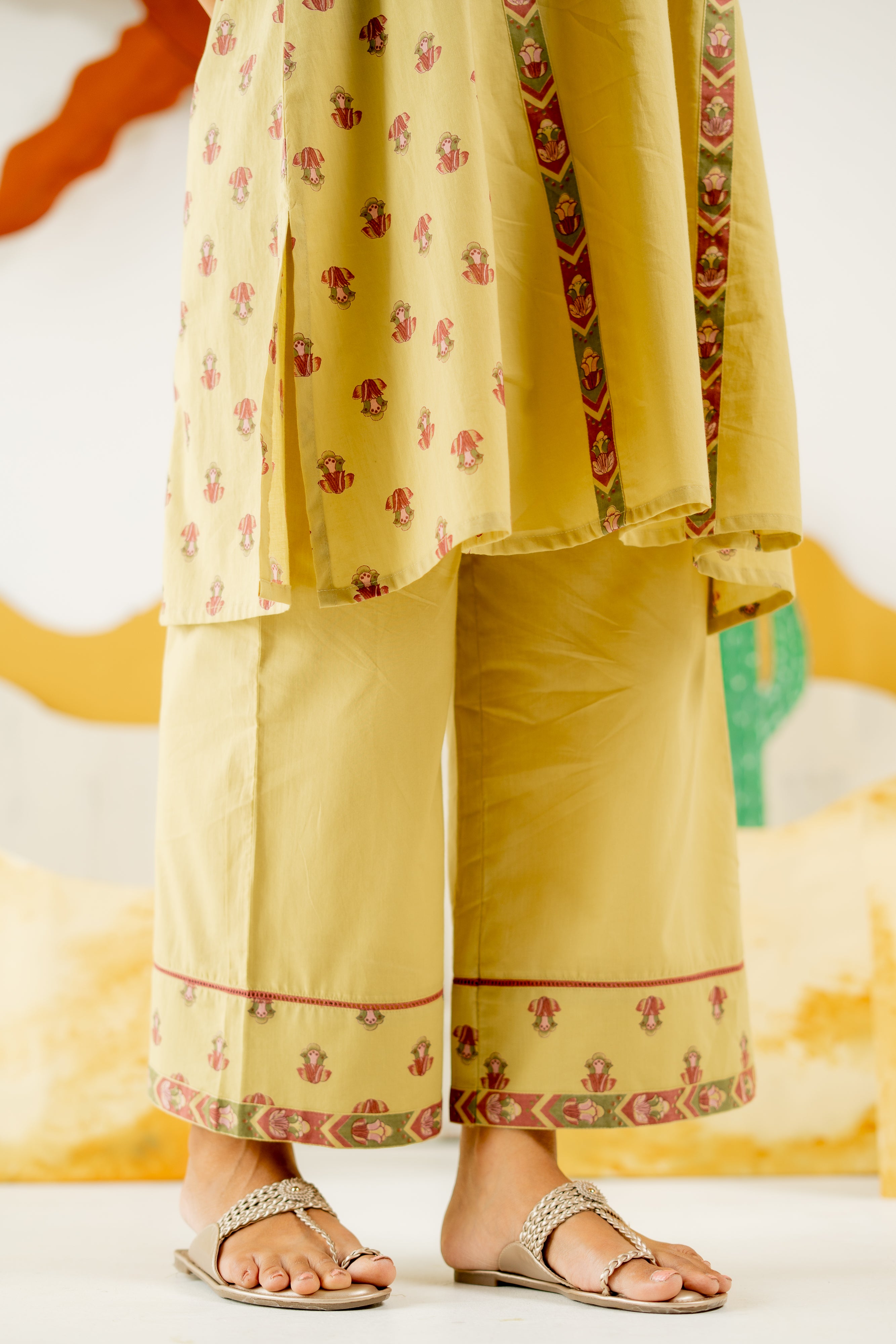 WARM OLIVE VARSHA CO-ORD SET OF 2