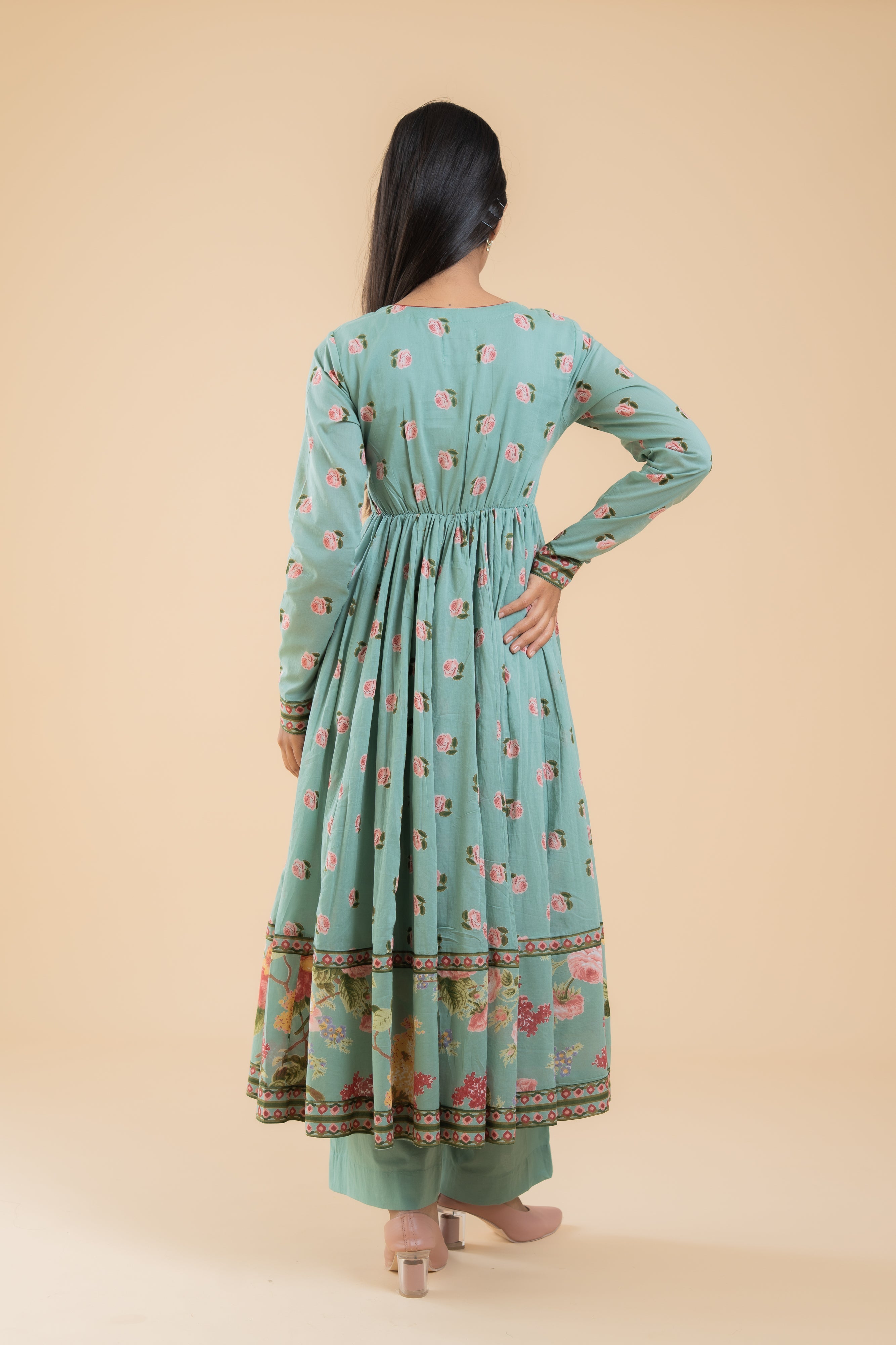SAGE GREEN RASHIKA  ANARKALI SET OF 3