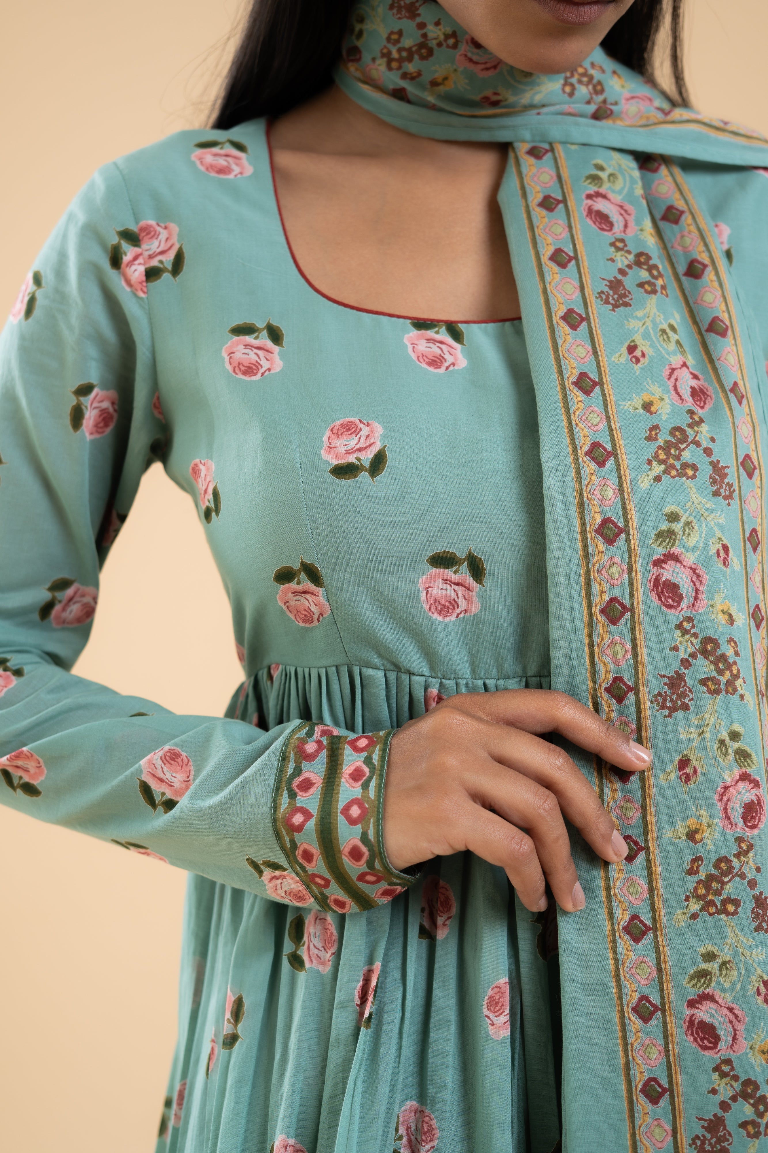 SAGE GREEN RASHIKA  ANARKALI SET OF 3