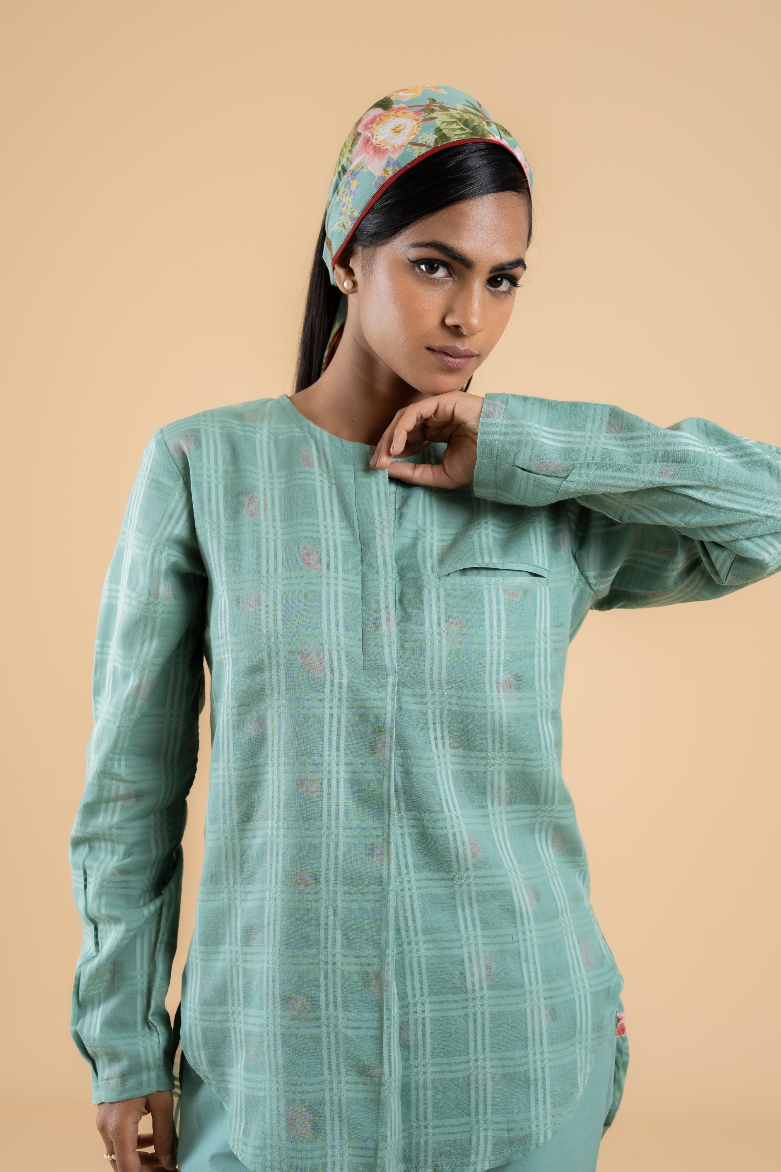 SAGE GREEN GULBAGH CO-ORD SET SET OF 2