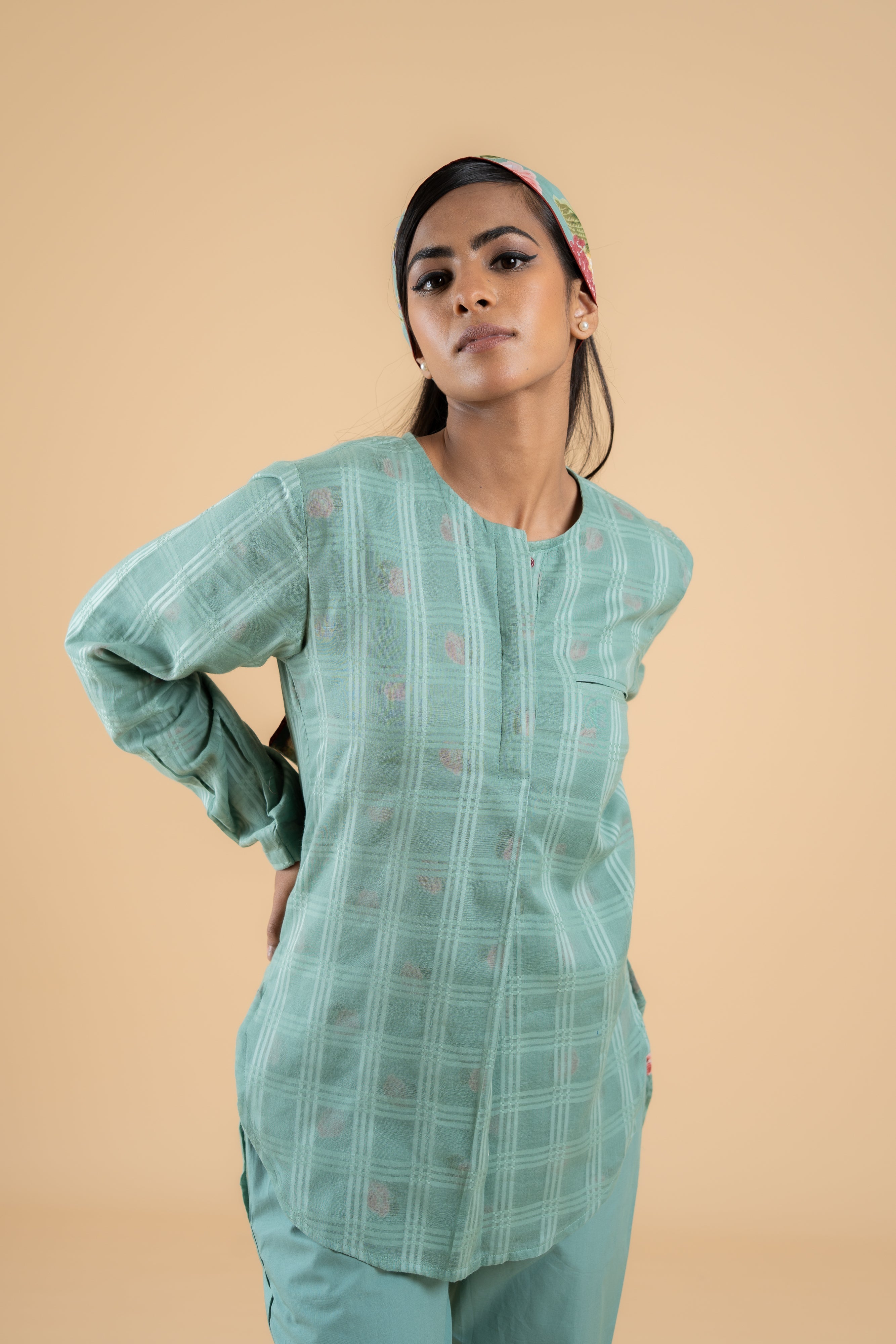 SAGE GREEN GULBAGH CO-ORD SET SET OF 2
