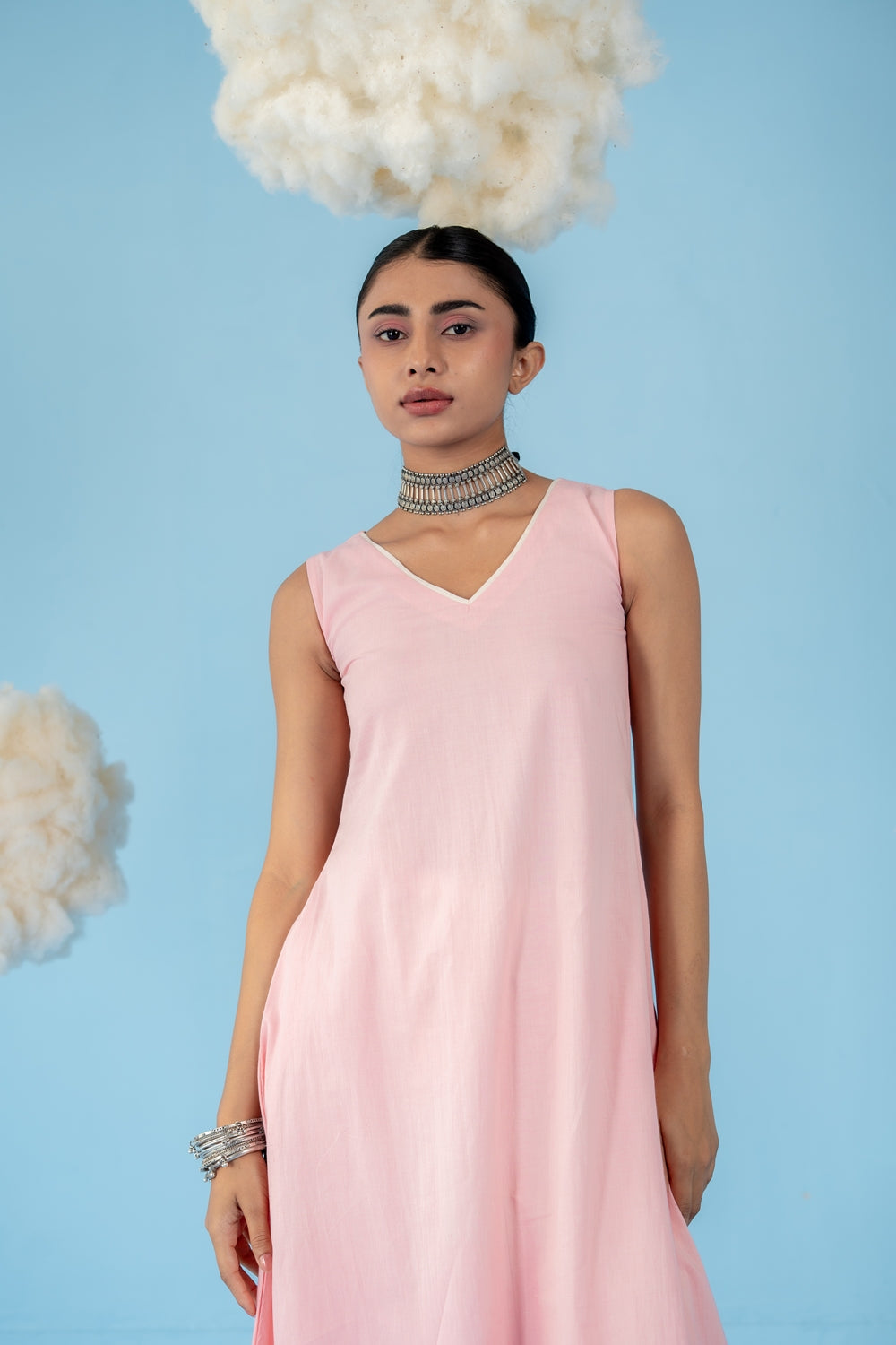 BABY PINK  ROSE KURTA SET OF 3